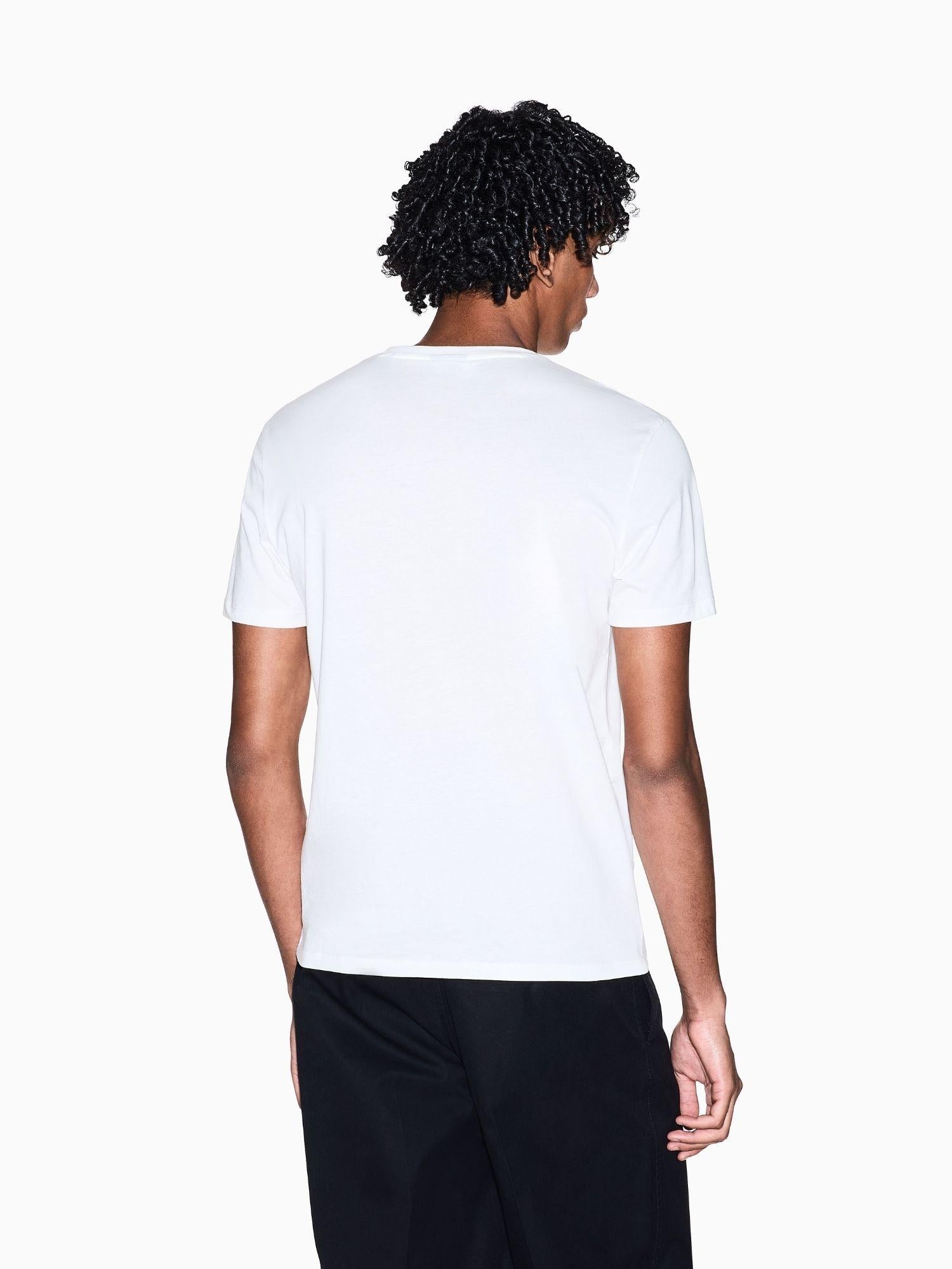 Armani Exchange T-Shirt Uomo Bianca Slim Fit in Jersey di Cotone Classico XM002784 AF10356 U0009 ARMANI EXCHANGE