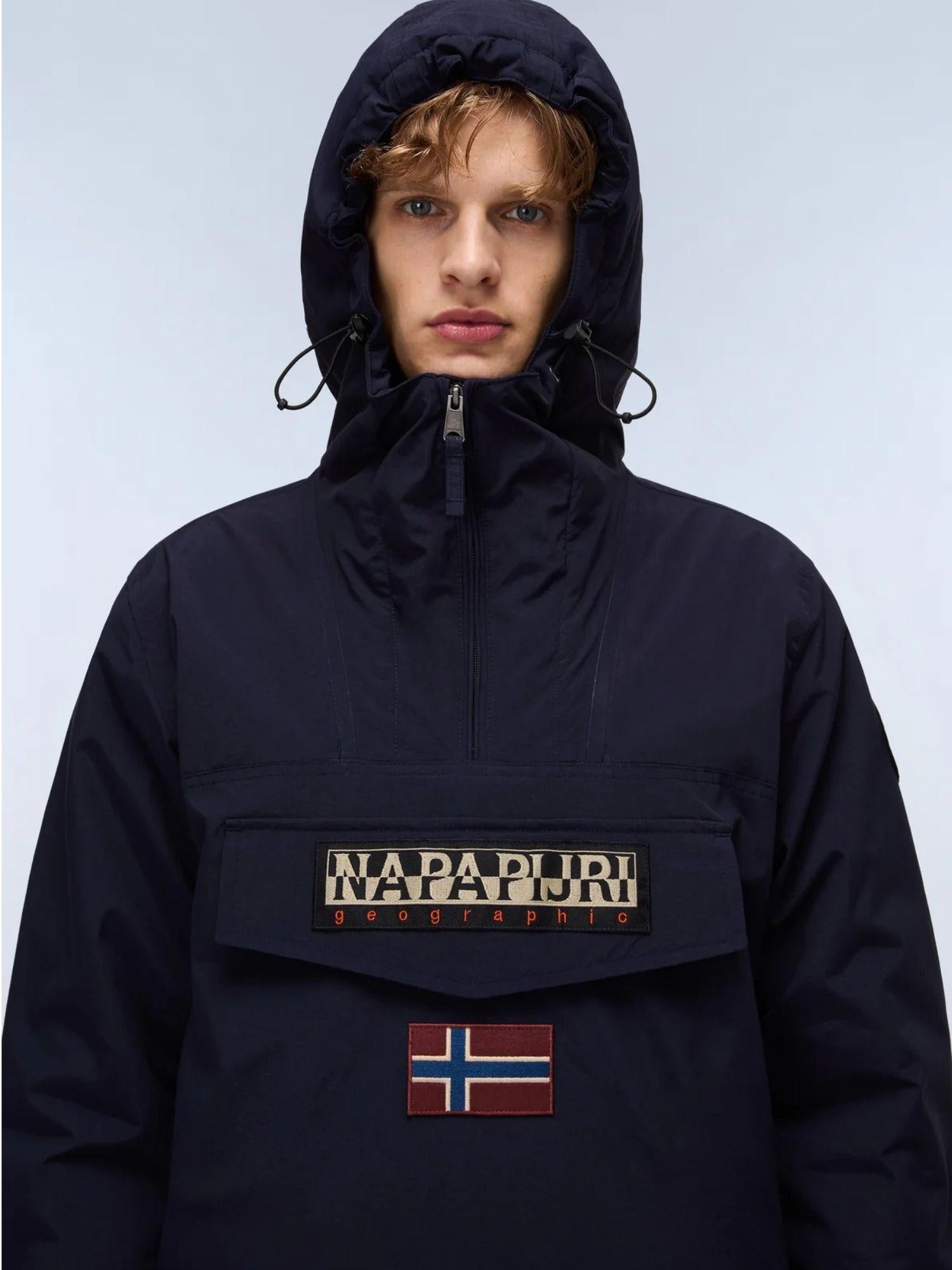 Napapijri Giacca Anorak Invernale Uomo Rainforest Blu Scuro NP0A4GMC 176 NAPAPIJRI