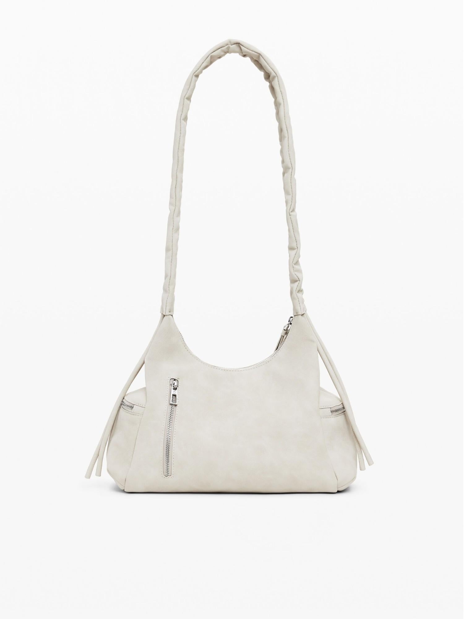 Desigual Borsa logo 3D con manico arricciato media Donna Avorio 25WAXPB0 6006 DESIGUAL