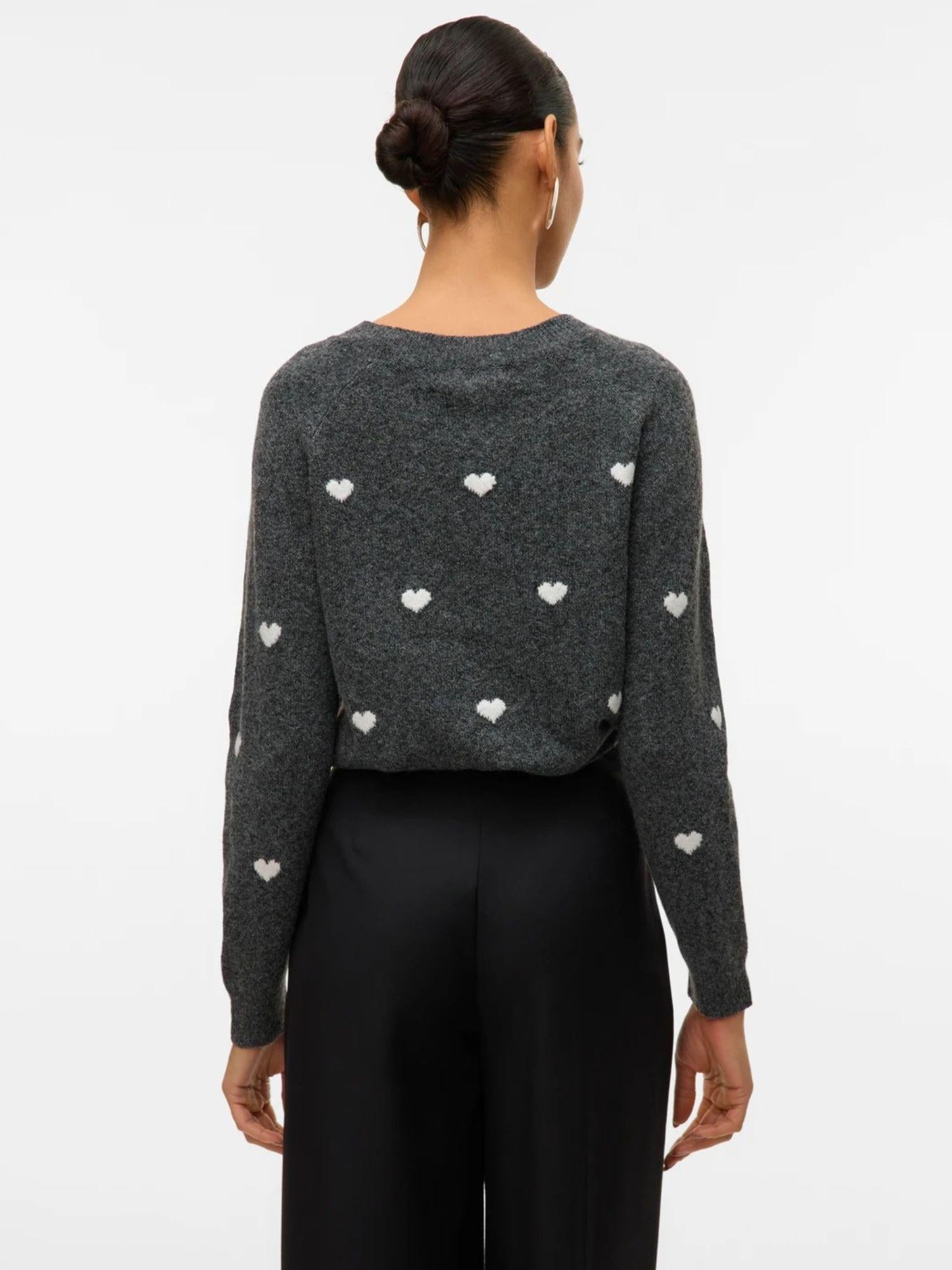 Vero Moda Maglione Donna Doffy Grigio Scuro 10330790 Dark Grey Melange VERO MODA