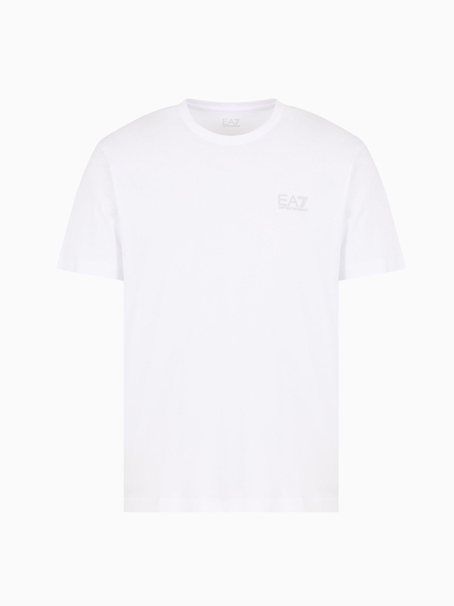 EA7 Emporio Armani T-shirt Core Identity in cotone Pima Uomo Bianco 8NPT25 PJVPZ 1100 EA7 EMPORIO ARMANI