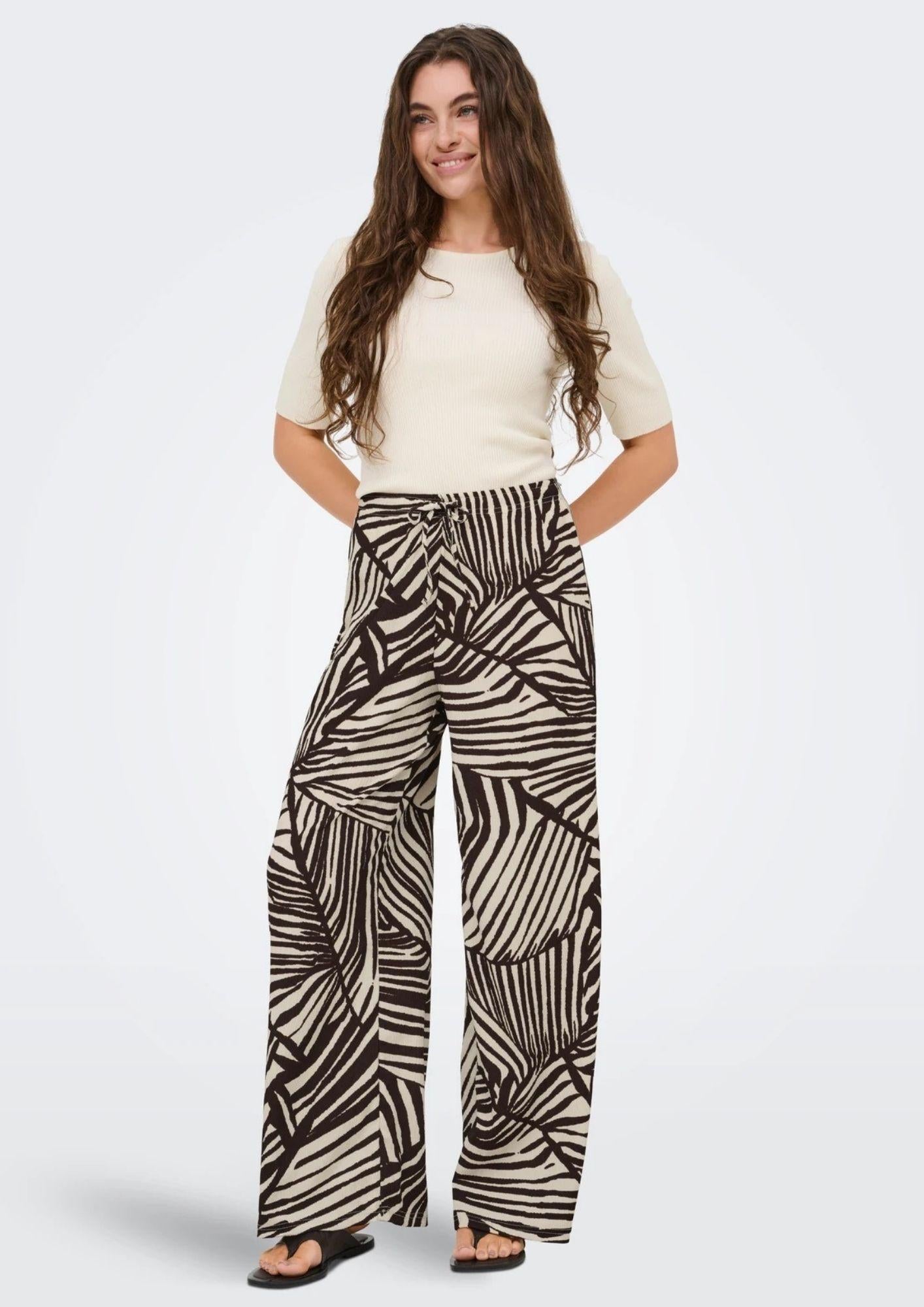 Jacqueline De Yong Pantalone Donna Debbie Sabbia e Marrone 15370187 Sandshell CHOCOLATE JACQUELINE DE YONG