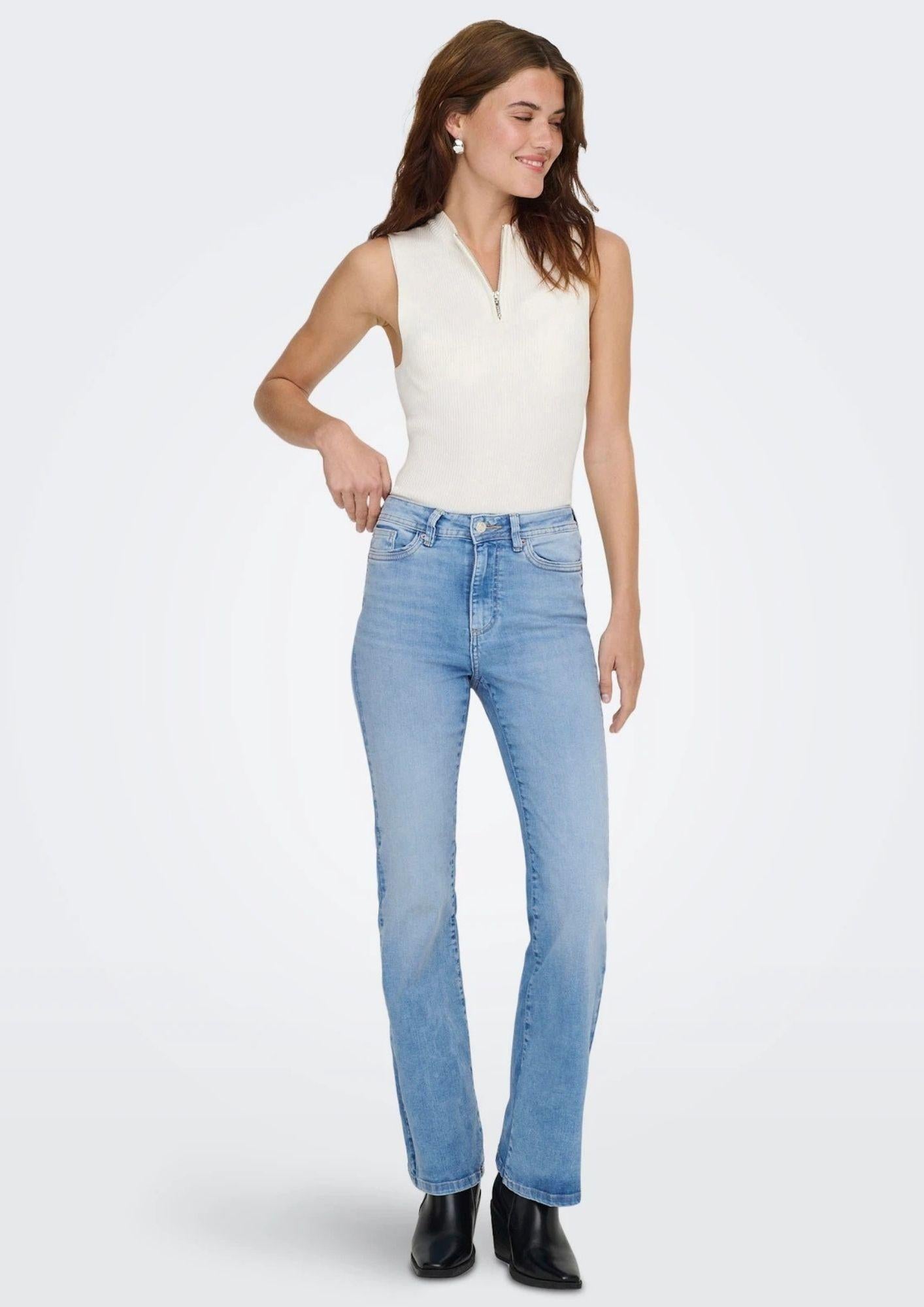 Only Jeans Donna Wauw Blu Denim Chiaro 15361594 Light Blue Denim ONLY