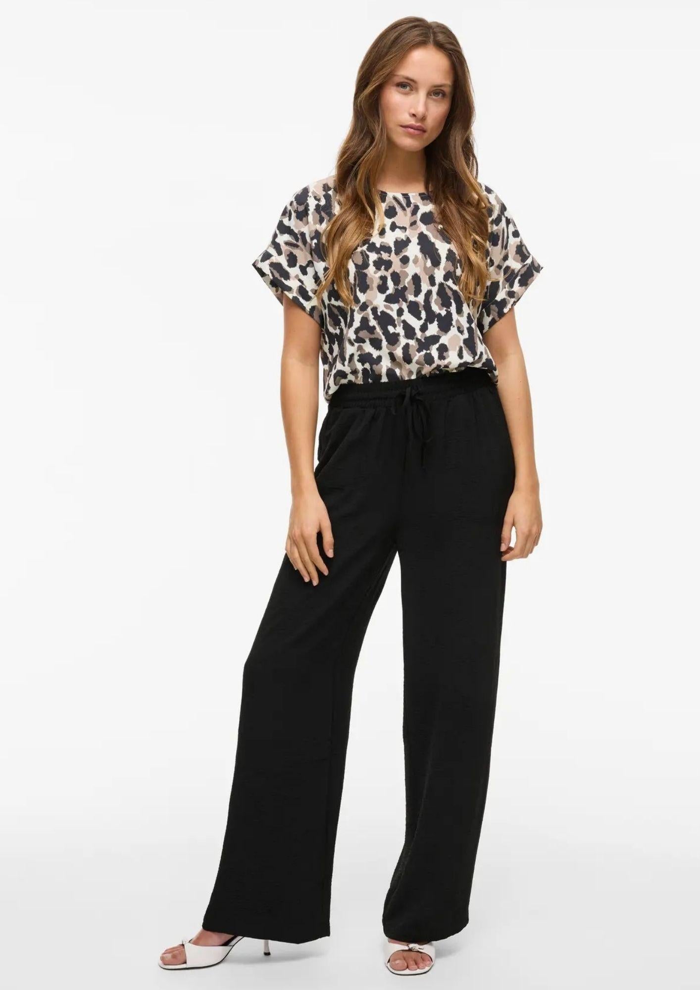 Vila Pantalone Donna Vijosa Nero 14100308 Black Beauty VILA