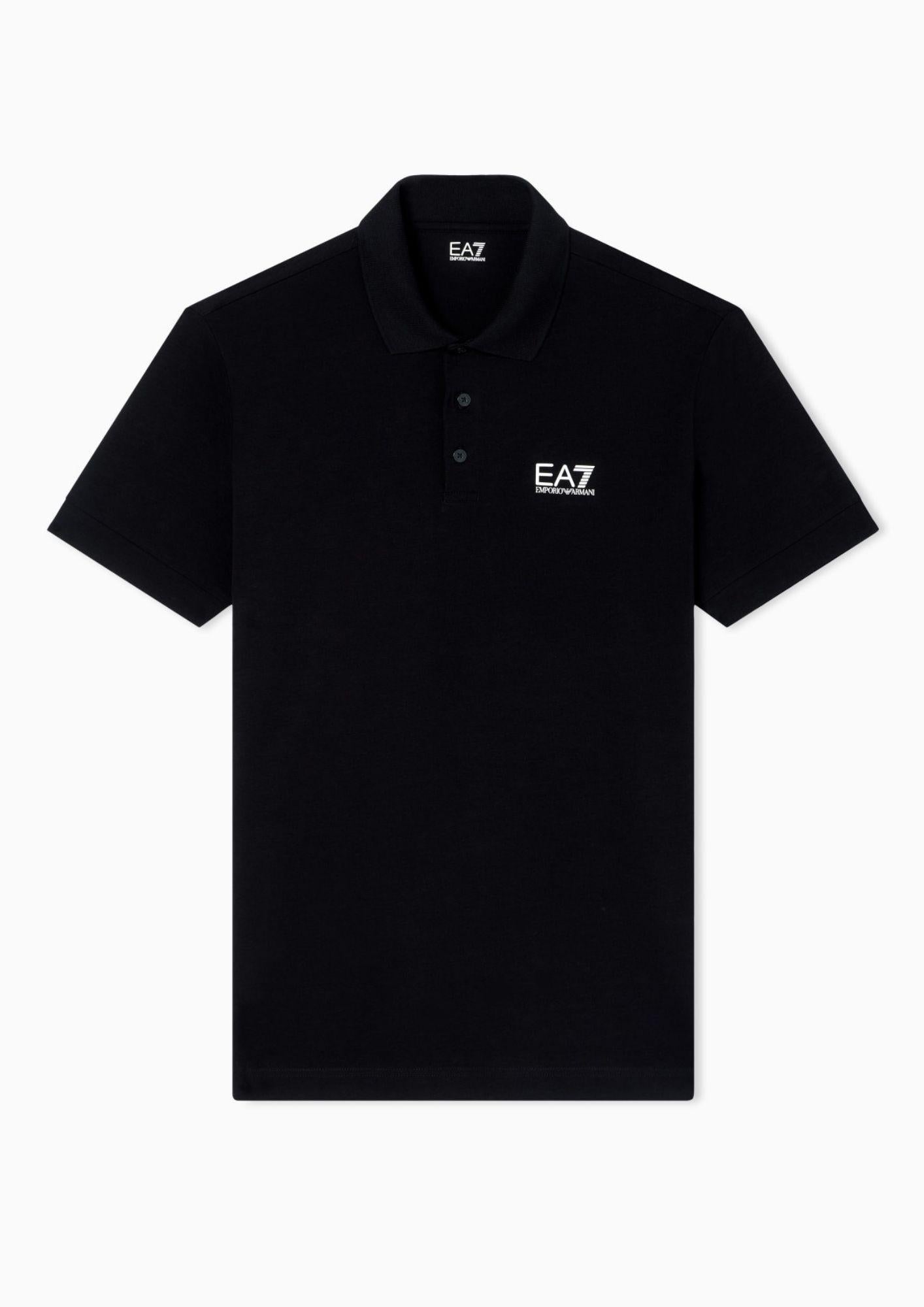 EA7 Emporio Armani Polo Uomo Nera 8NPF14 PJVQZ 1200 EA7 EMPORIO ARMANI