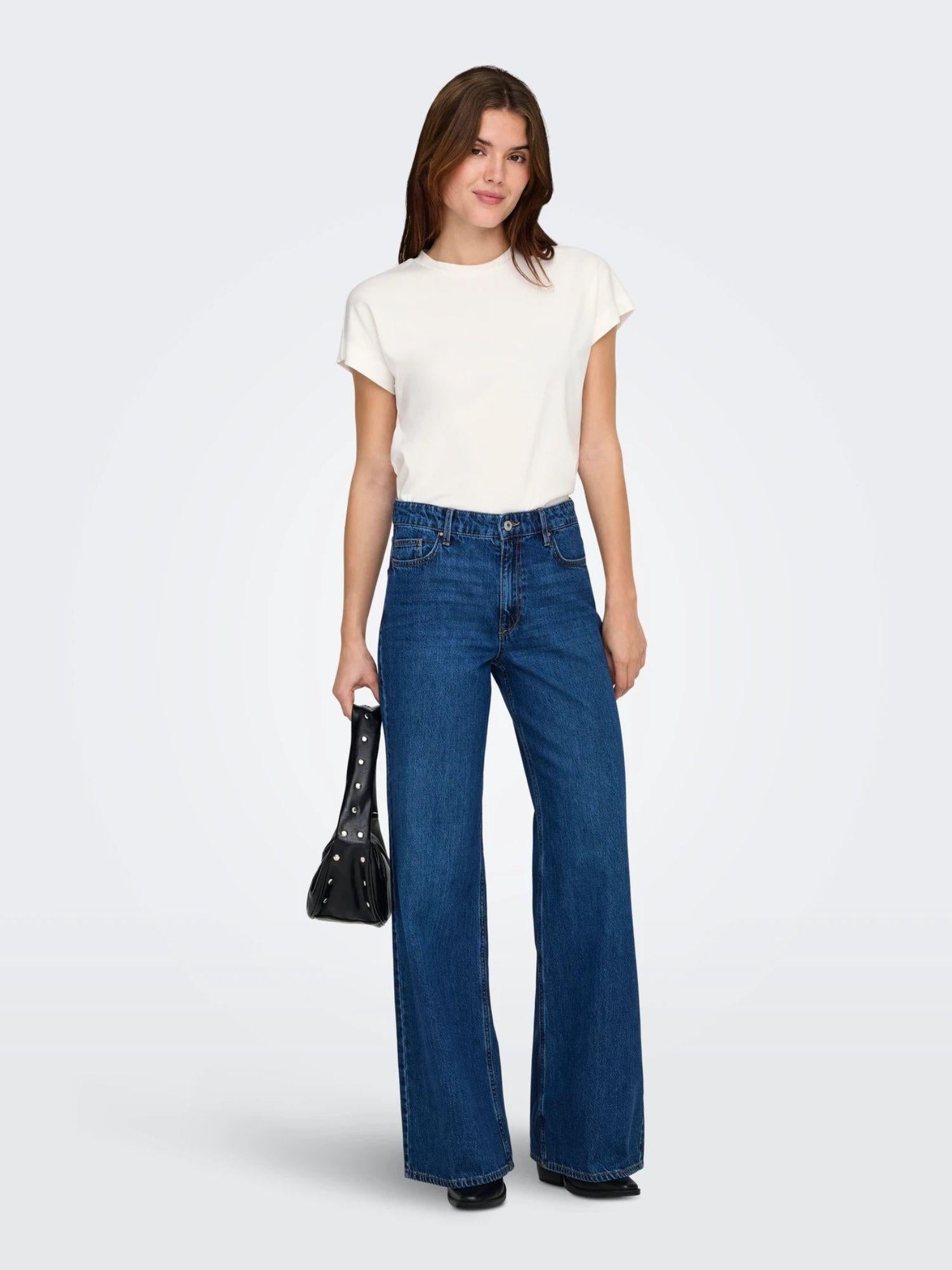 Only T-Shirt Donna Bianco Onlerica 15308926 Cloud Dancer ONLY