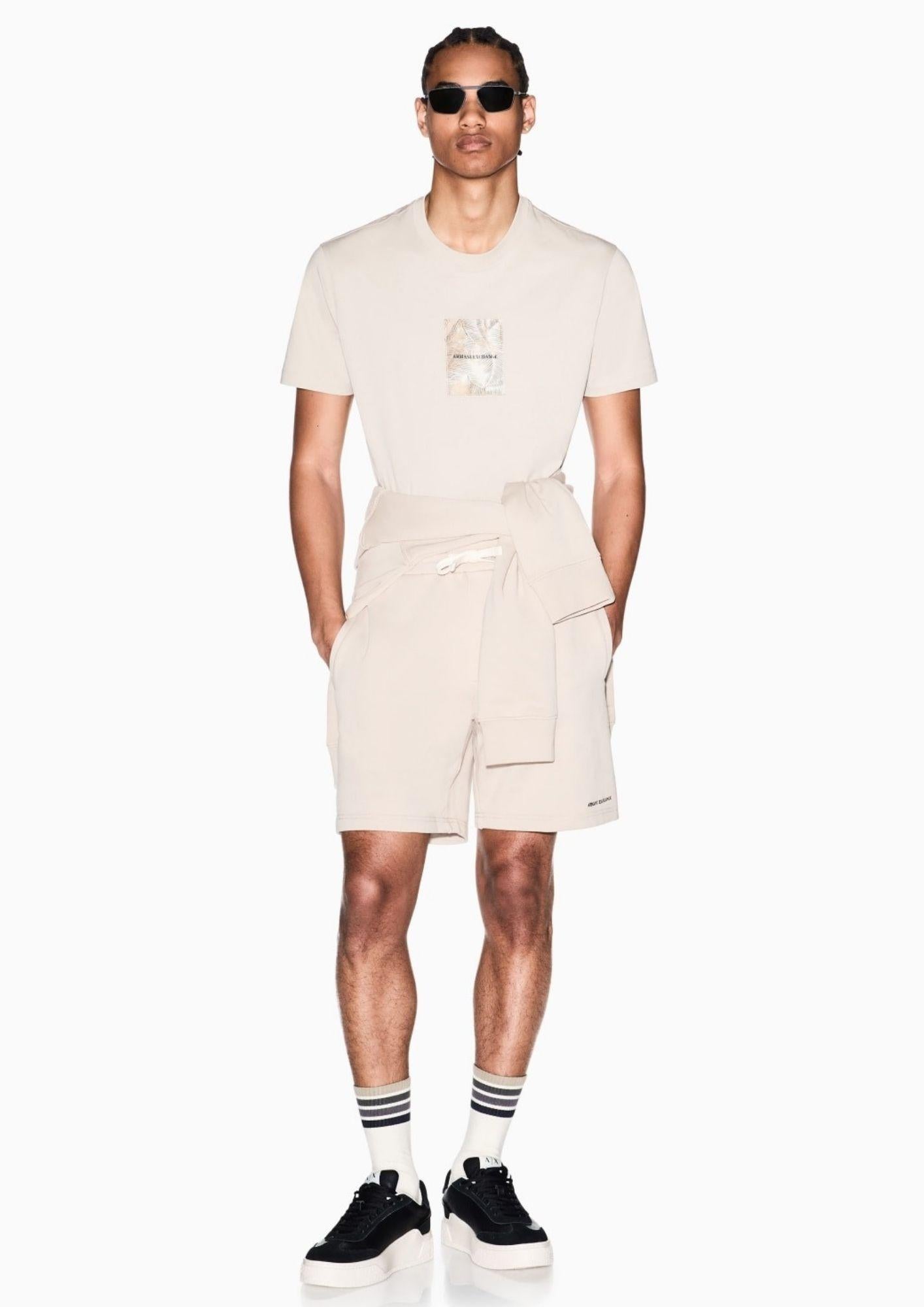 Armani Exchange T-Shirt Uomo Beige XM002501 AF10356 U8144 ARMANI EXCHANGE