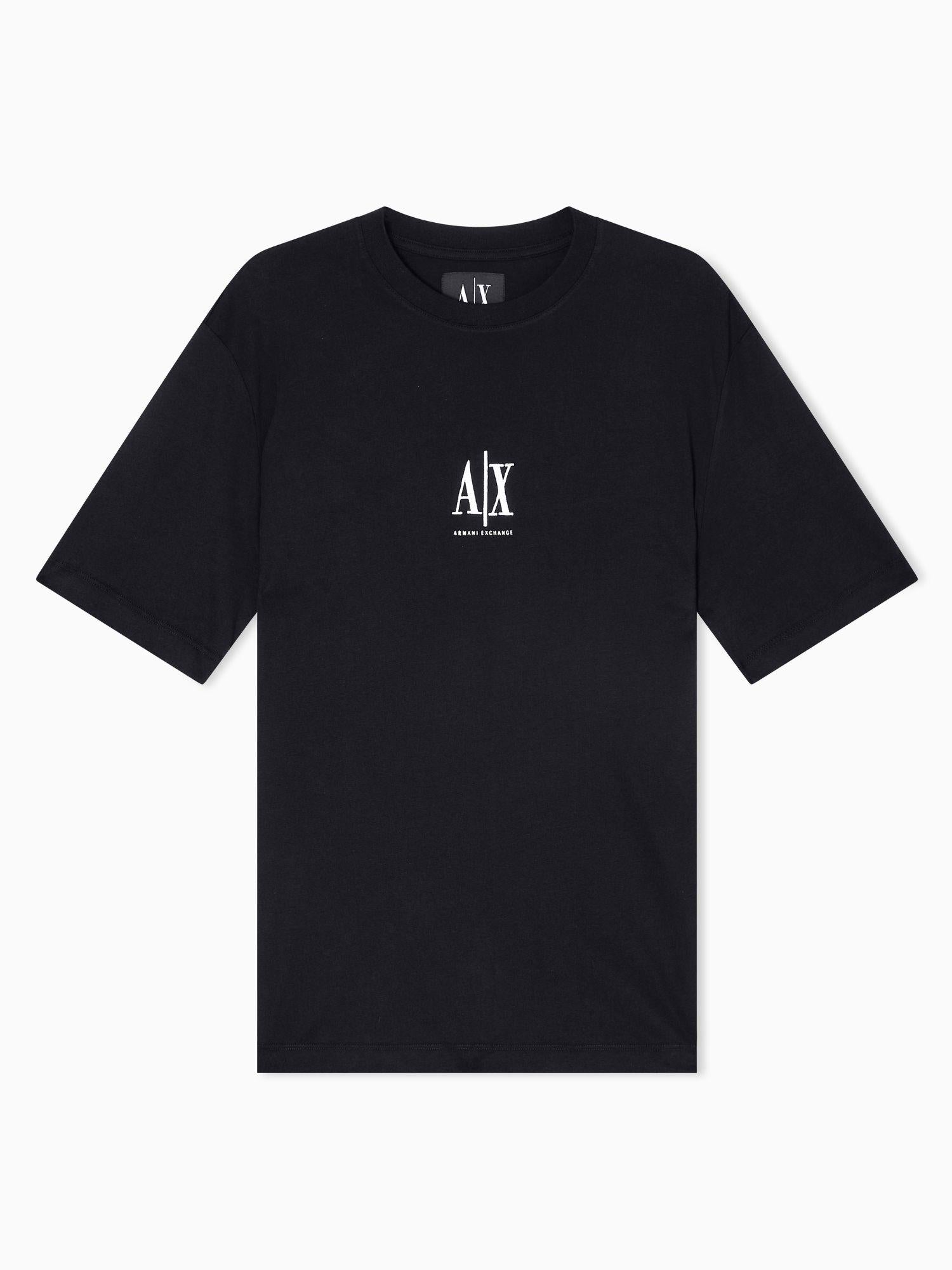 Armani Exchange T-Shirt con logo ricamato Uomo Nero XM000363 AF12308 UC001 ARMANI EXCHANGE