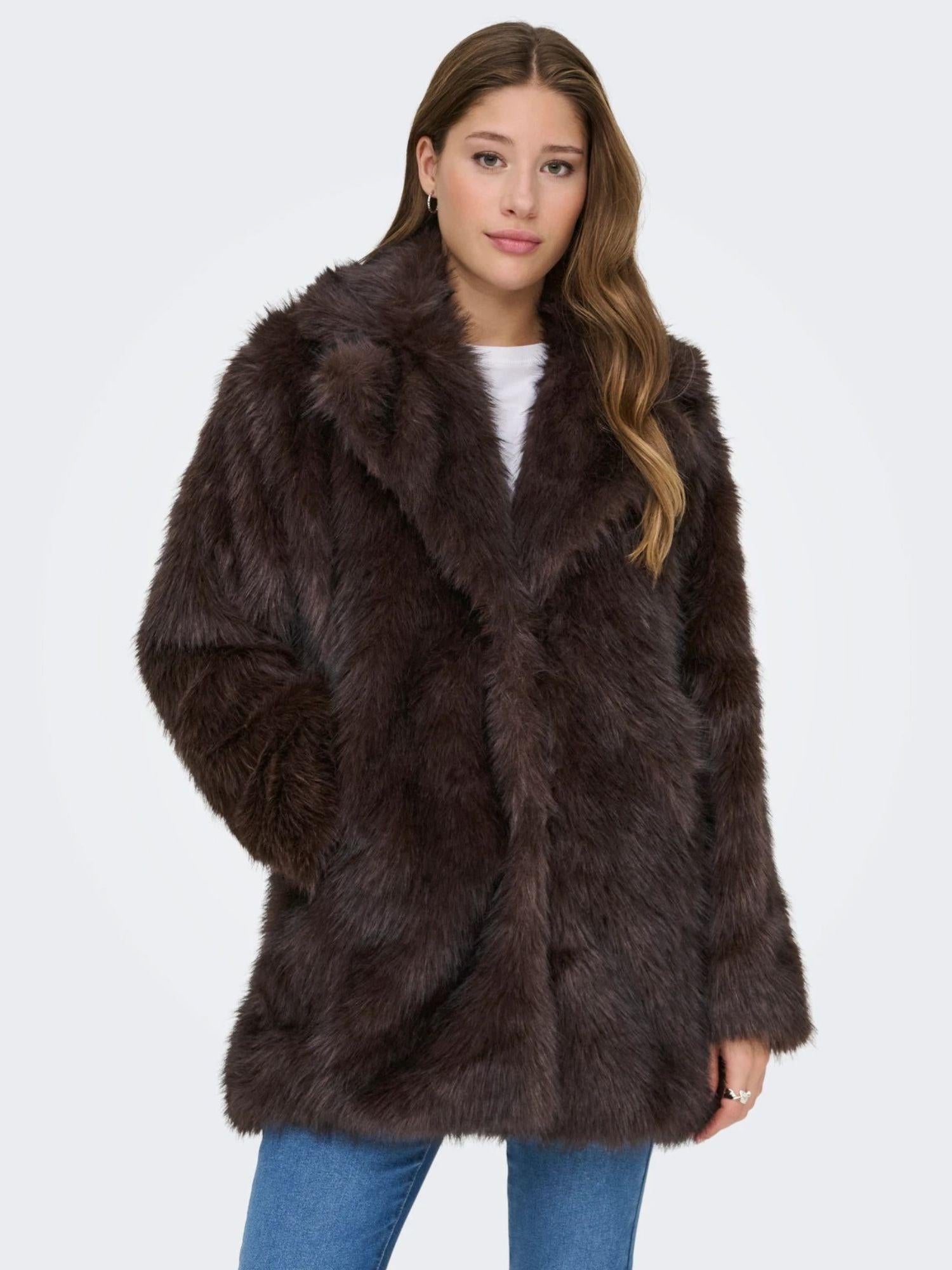 Only Cappotto Donna Dawn Marrone 15348976 Chocolate Torte ONLY