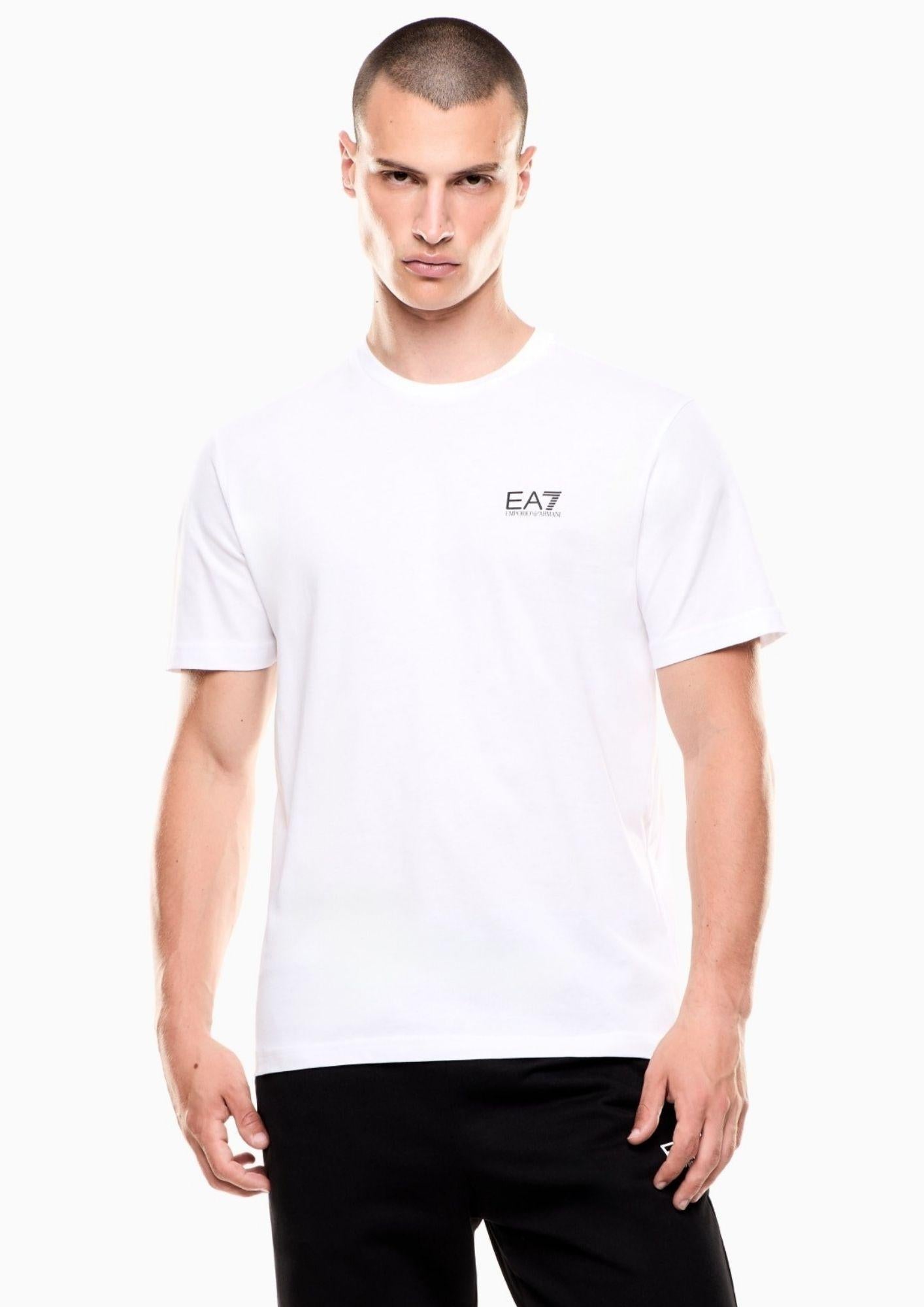 EA7 Emporio Armani T-Shirt Uomo Bianca 7M000567 AF10375 M0003 EA7 EMPORIO ARMANI