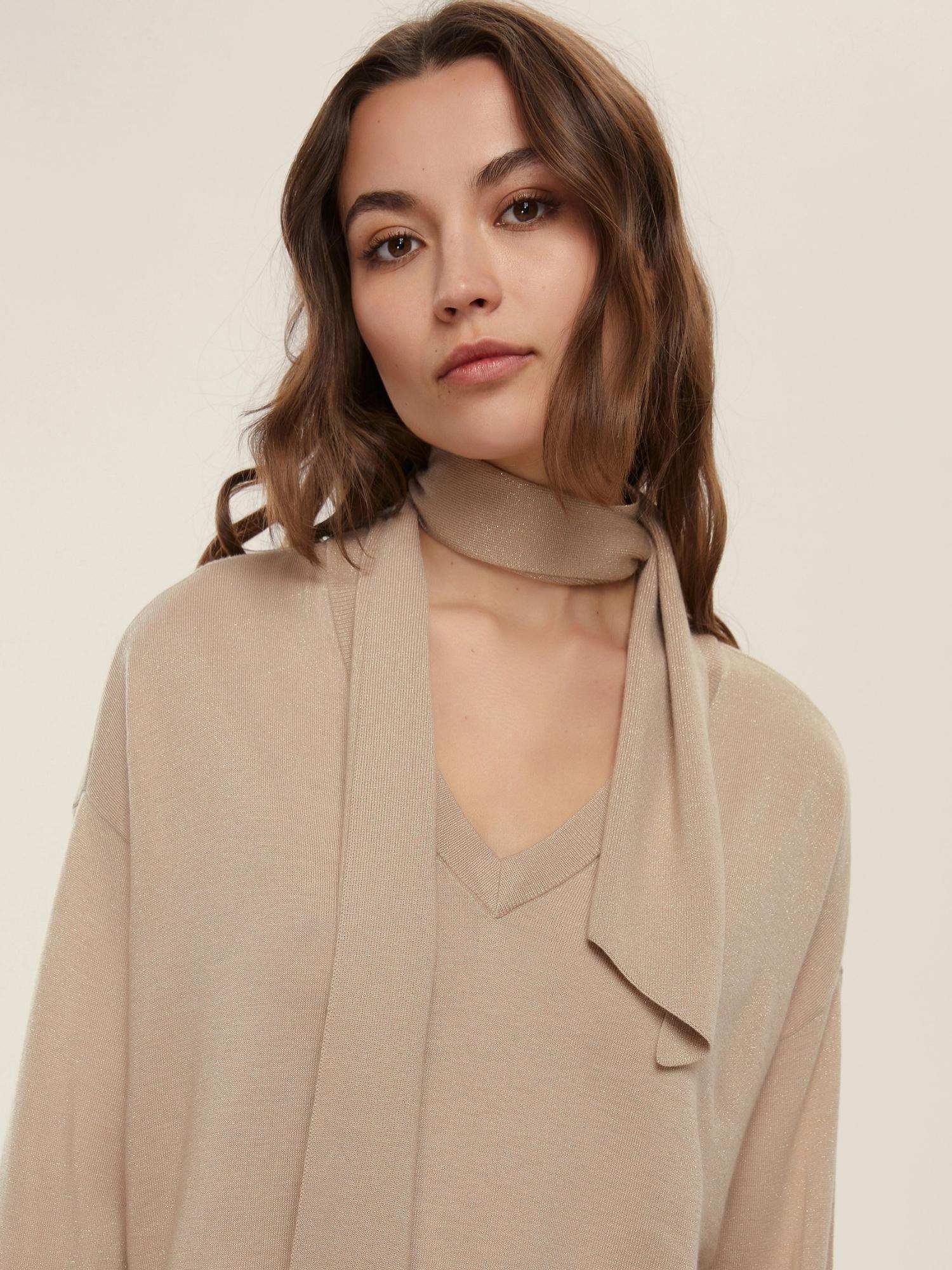 Emme Marella Maglia over con sciarpa Donna Eroico Beige 2525366241200 001 EMME MARELLA