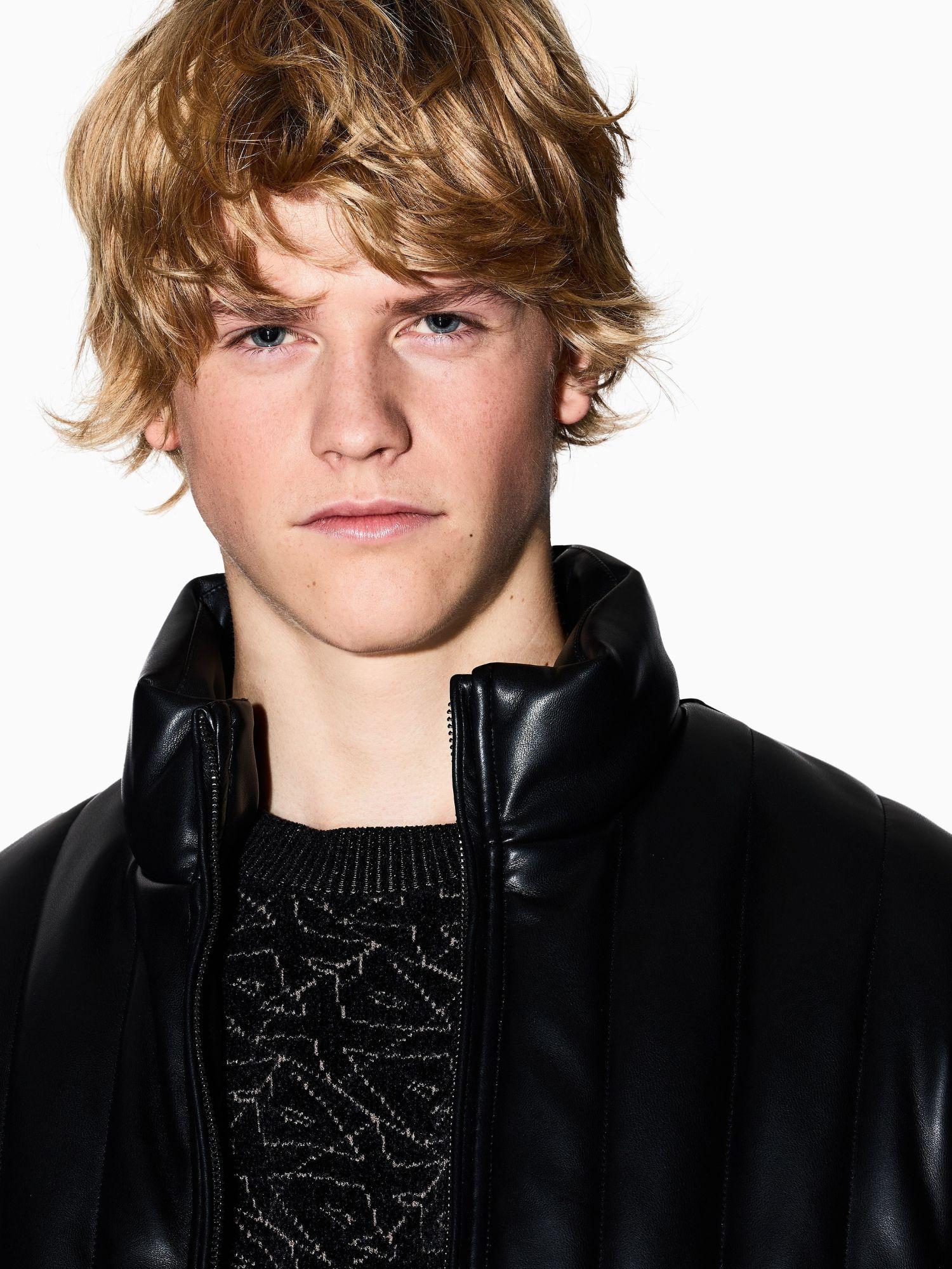 Armani Exchange Maglione girocollo con logo allover Uomo Nero XM001330 AF16916 FC196 ARMANI EXCHANGE