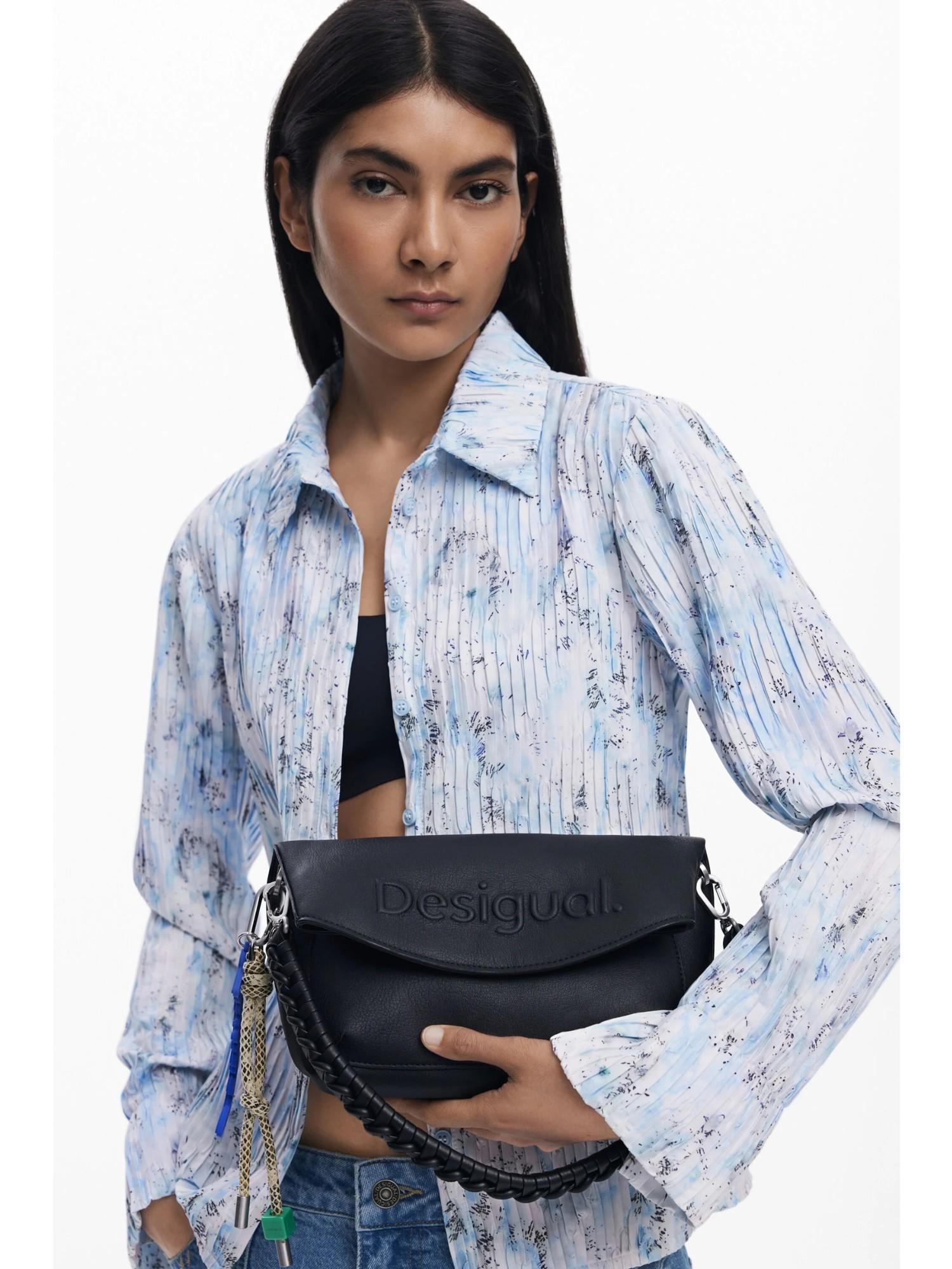 Desigual Borsa con logo 3D a patta media Donna Nero 25WAXPAL 2000 DESIGUAL