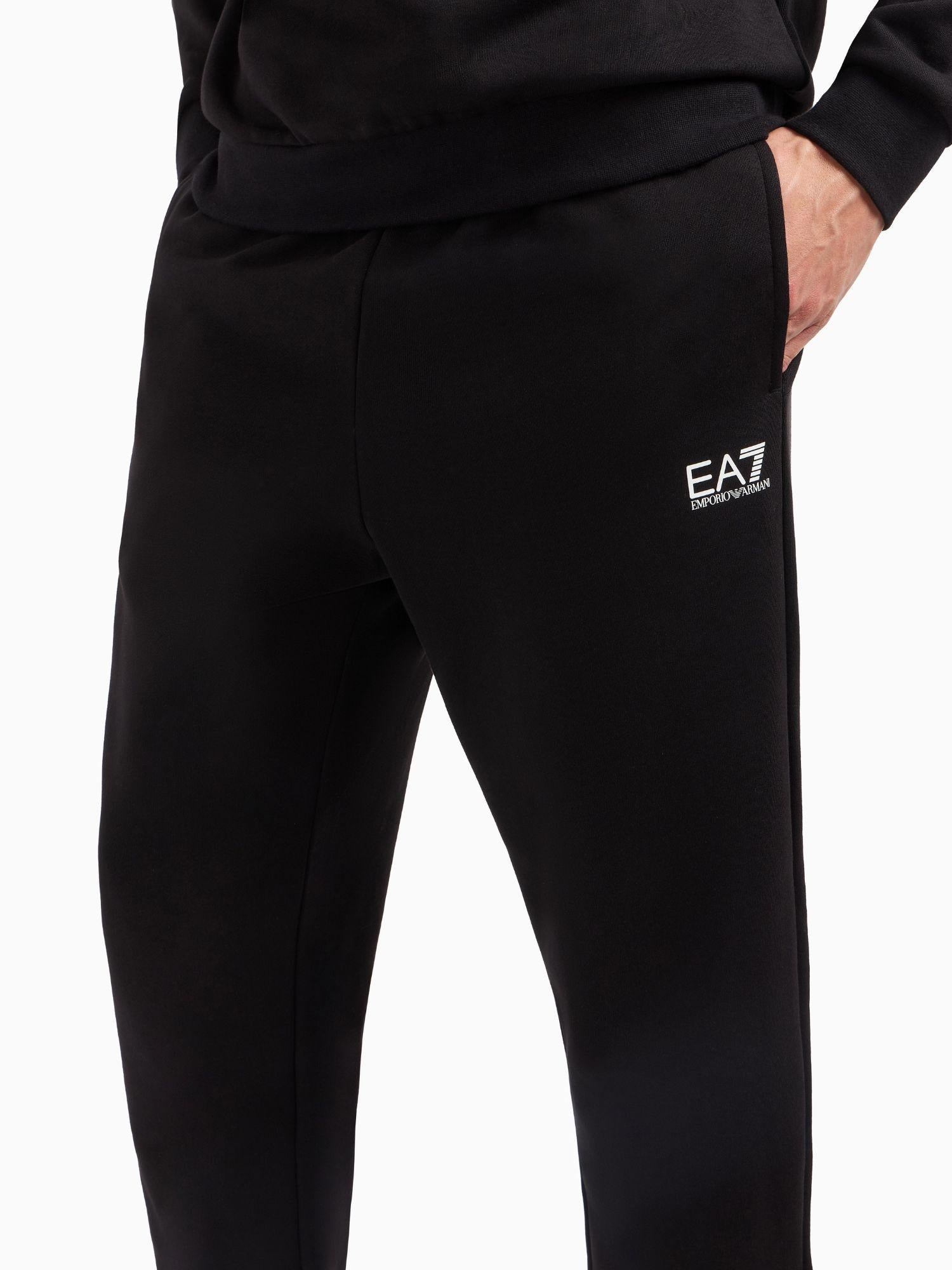 EA7 Emporio Armani Tuta Uomo Core Identity In Misto Cotone Nero 8NPV66 PJVTZ 1200 EA7 EMPORIO ARMANI