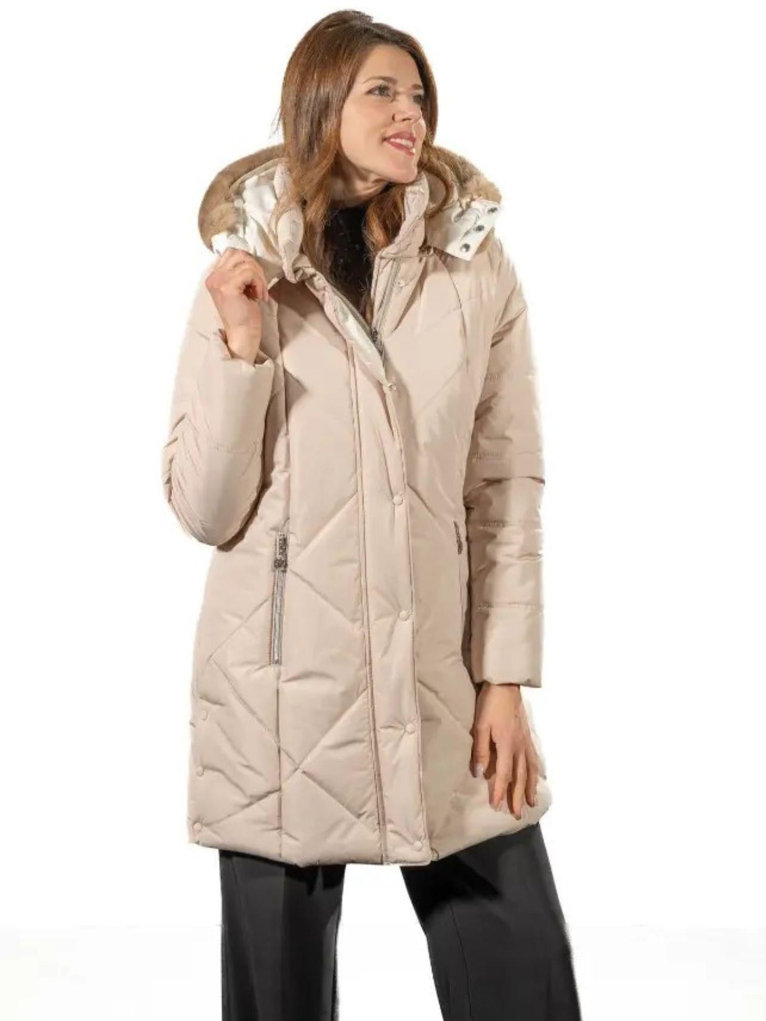 Satinette Giacca Invernale Donna Beige 003 AGATA 22 SATINETTE
