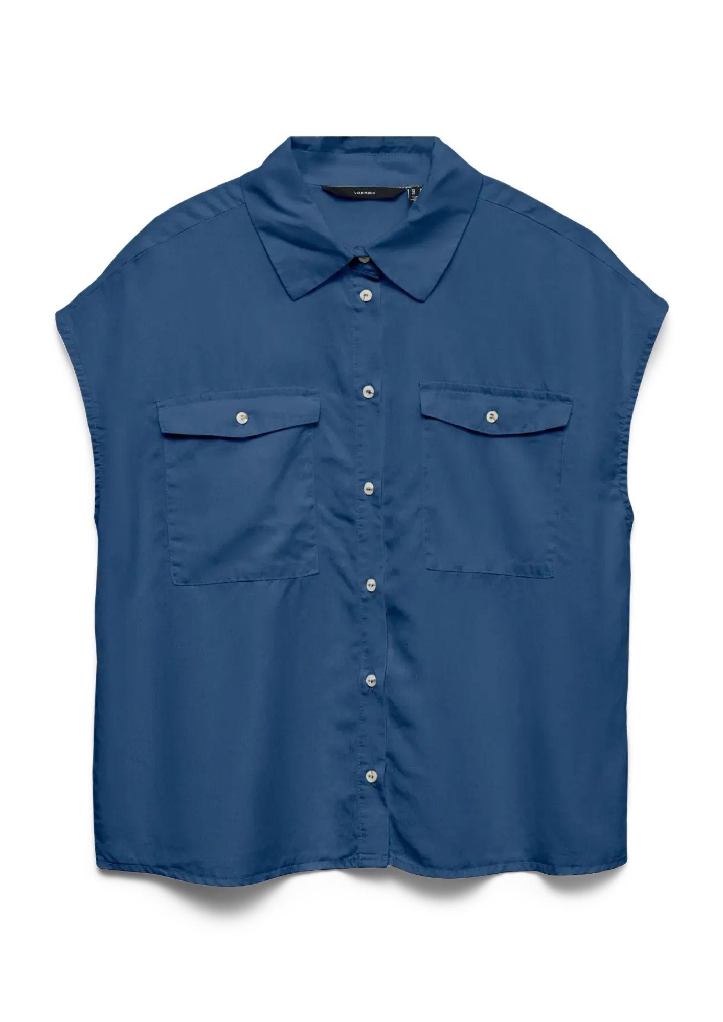 Vera Moda Camicia Donna Bree Blu Denim 10341628 Medium Blue Denim VERO MODA