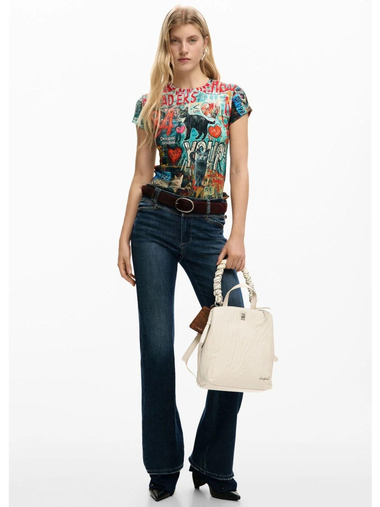 Desigual Zaino Donna Backhelium Mini Ecru Bianco 26SAKP41 1008 DESIGUAL