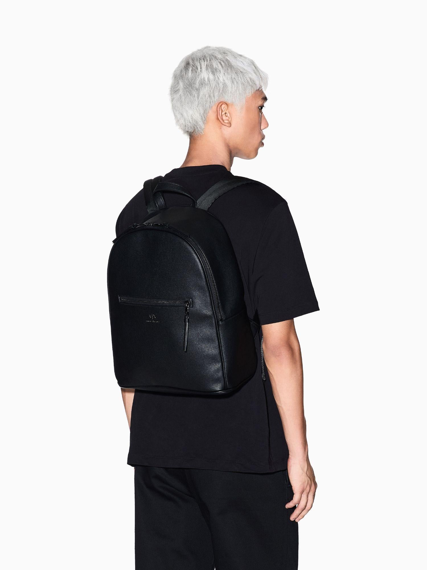 Armani Exchange Zaino semi-rigido con tasca esterna Nero 952387 CC830 00020 ARMANI EXCHANGE