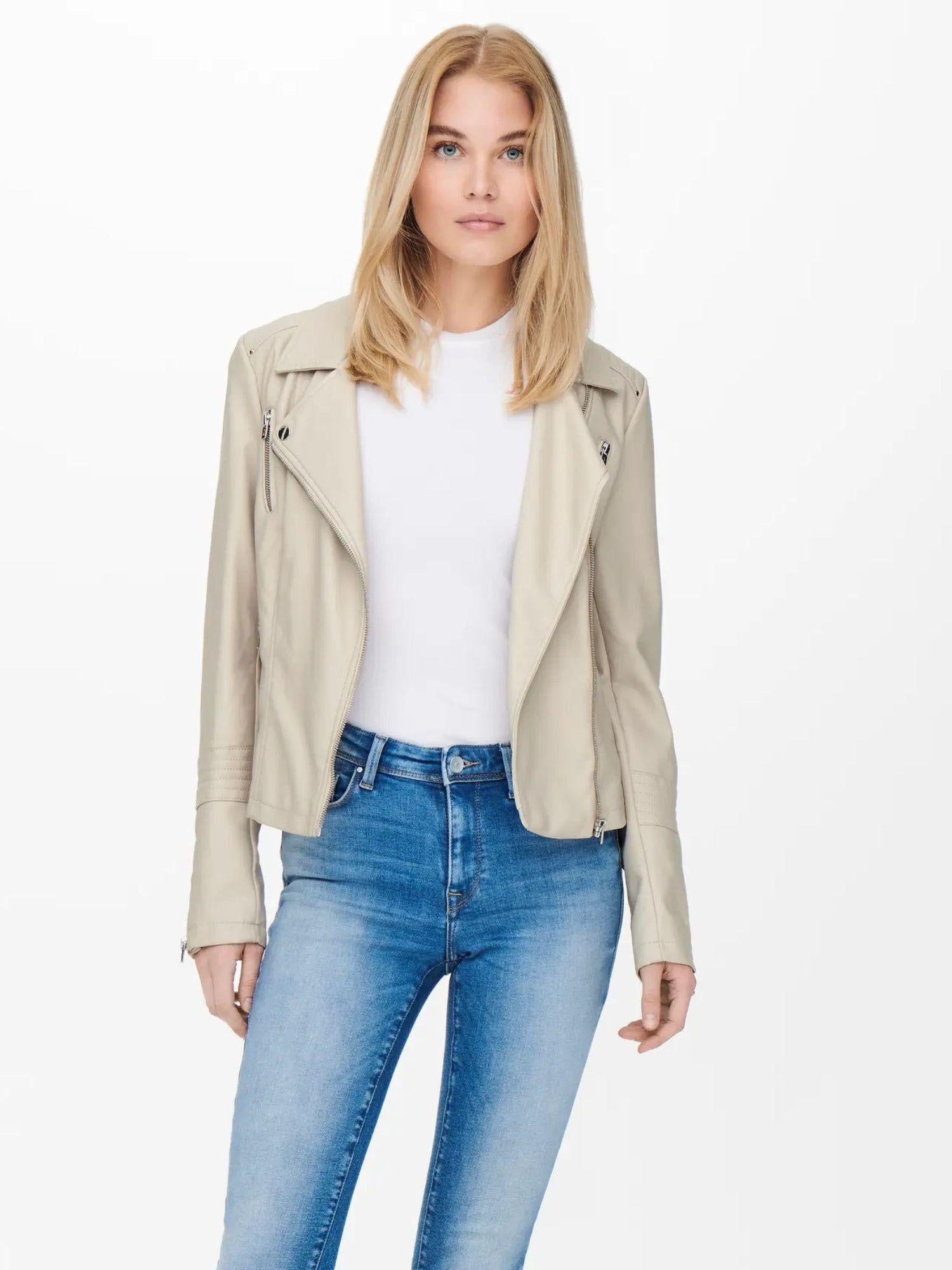 Only Giubbino Donna Gemma Beige 15153079 Silver Lining ONLY