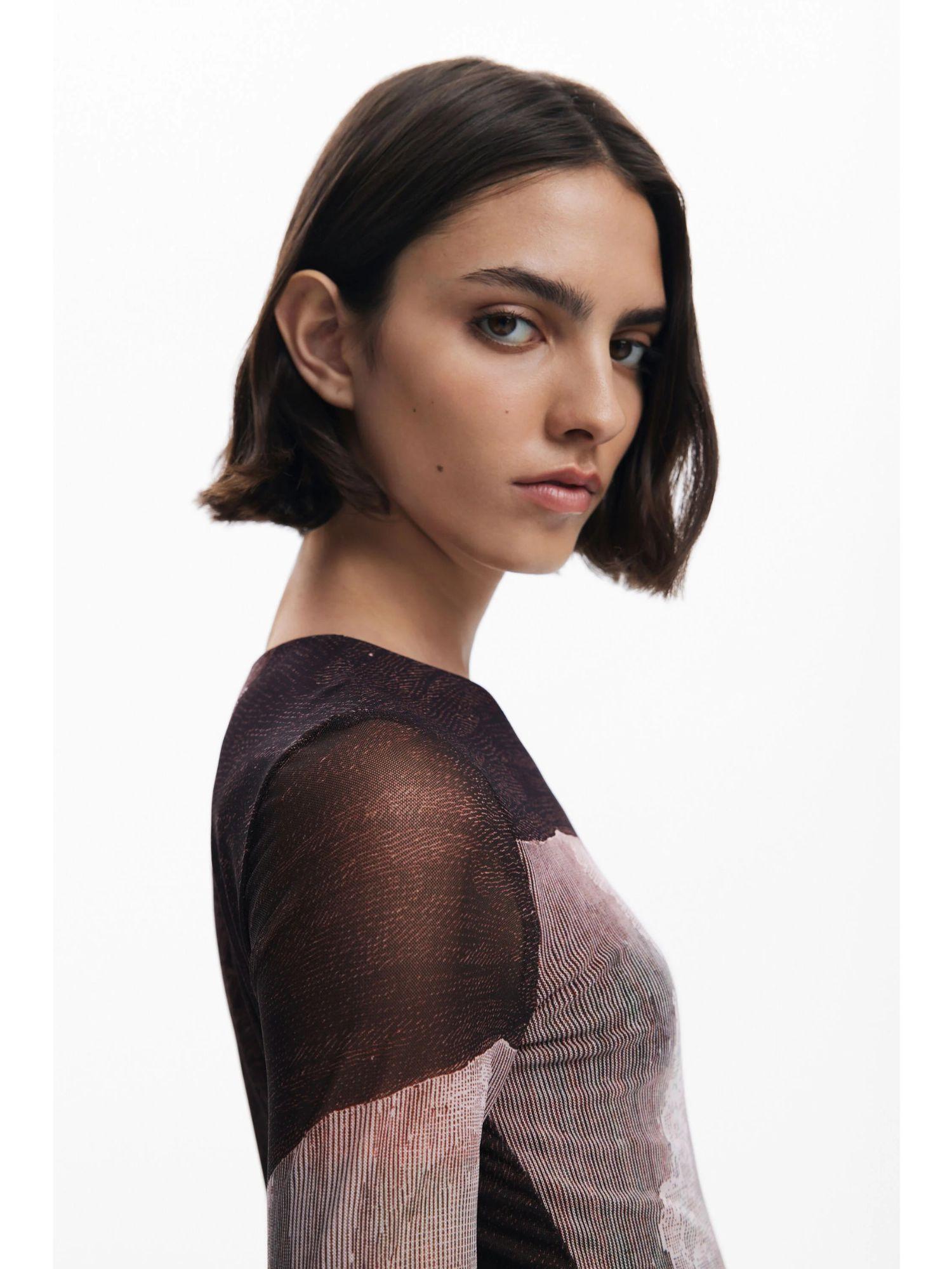 Desigual Vestito disegnato da Mr. Christian Lacroix Donna Marrone 25WWVK01 6044 DESIGUAL