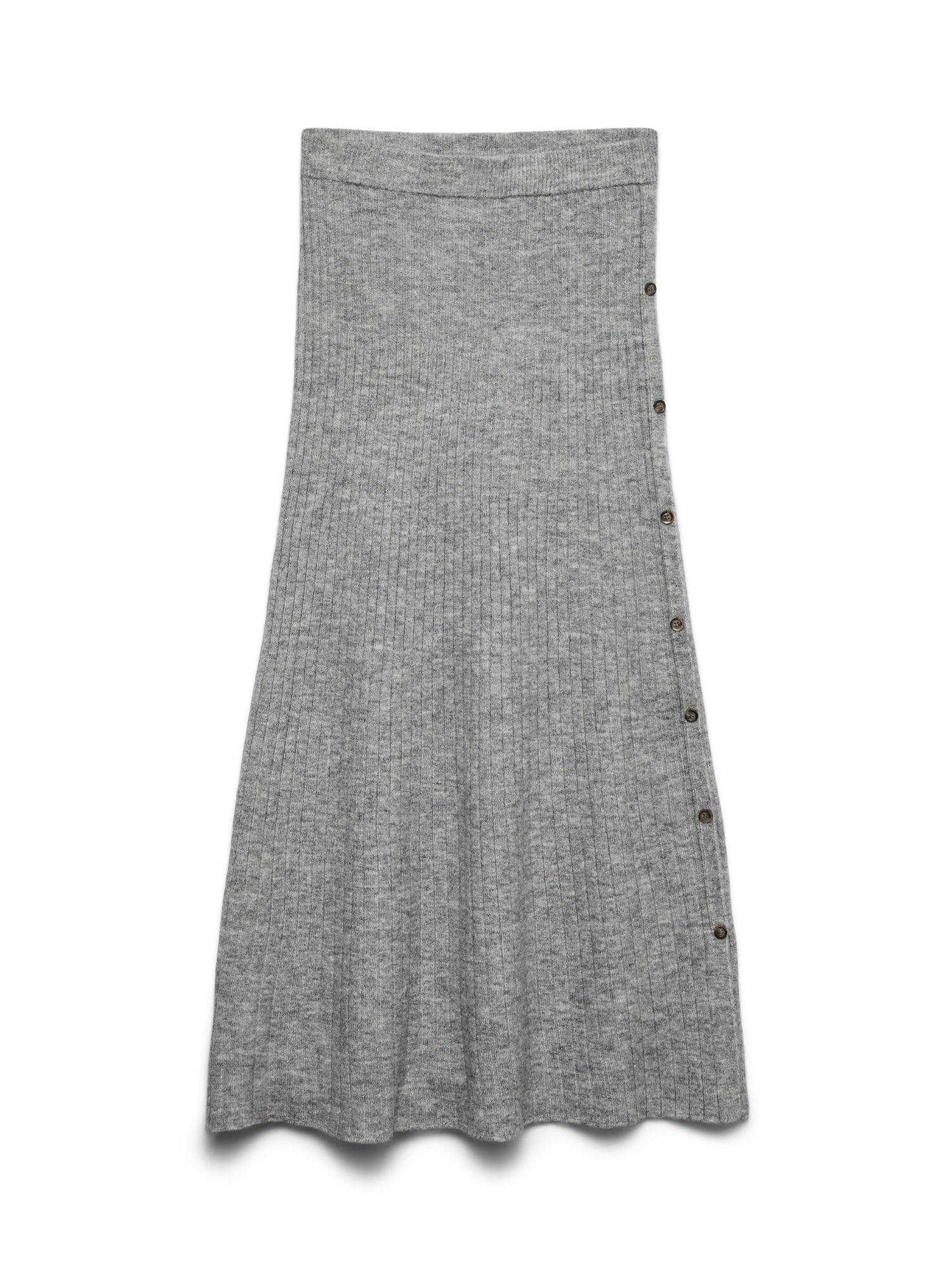 Vero Moda Gonna Midi Donna Sally Light Grey Melange 10334898 Light Grey Melange VERO MODA