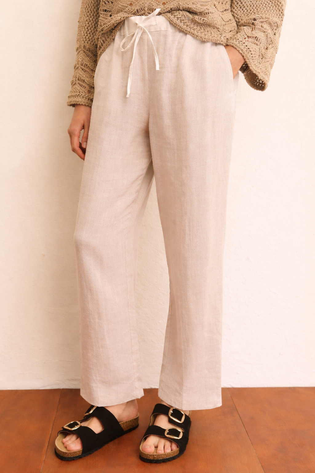 Emme Marella Pantalone Donna Emmsauna Ecru 2615131232200 004 EMME MARELLA