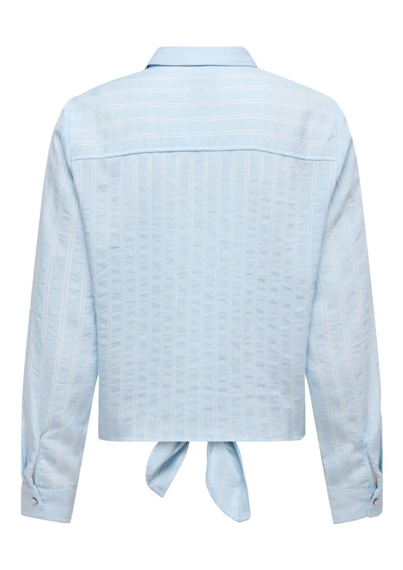 Only Camicia Donna Lecey Azzurra Righe Bianche 15195910 Cerulean ONLY