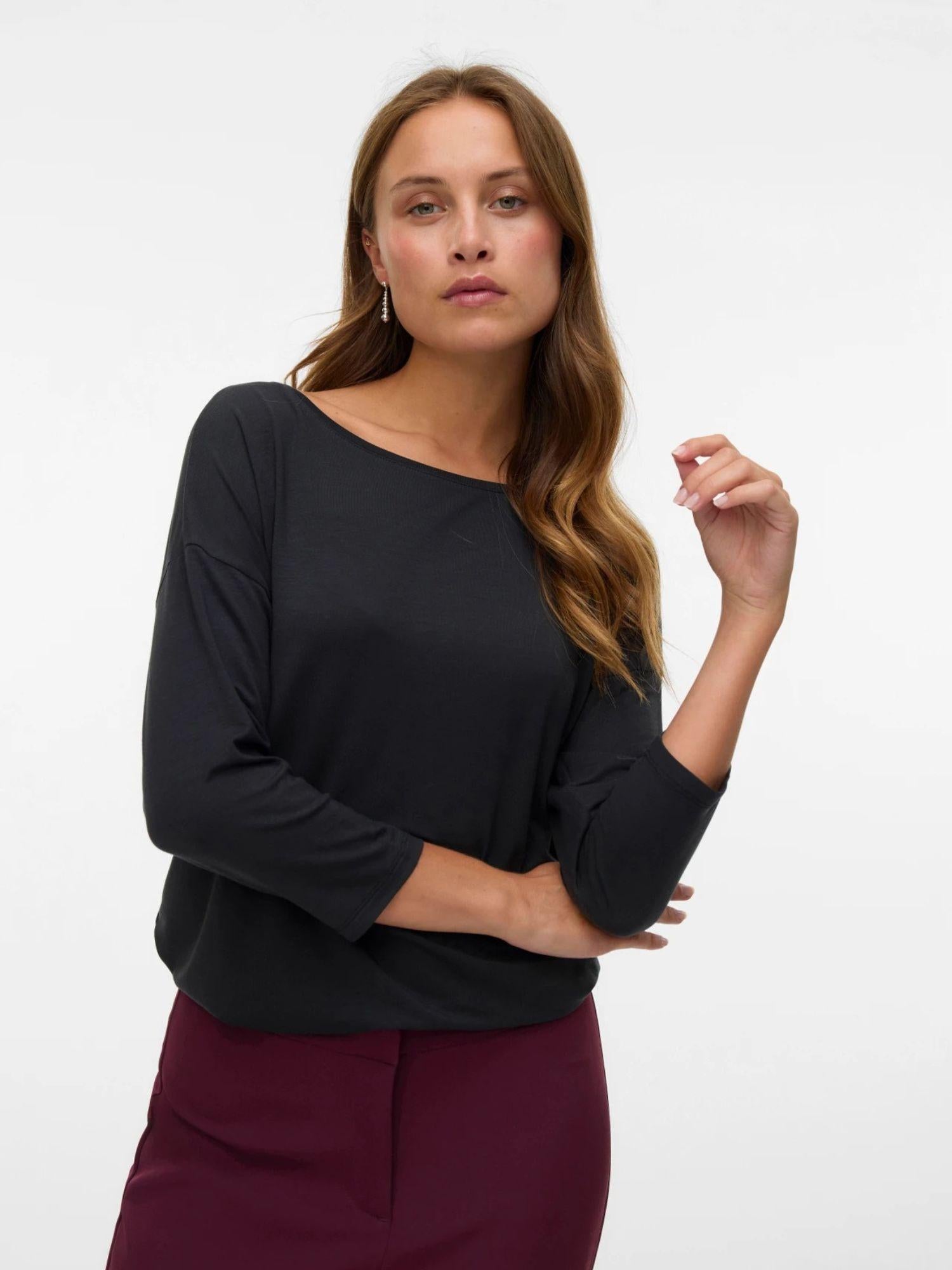 Vero Moda T-Shirt Donna Nero Vmava 10334576 Black VERO MODA