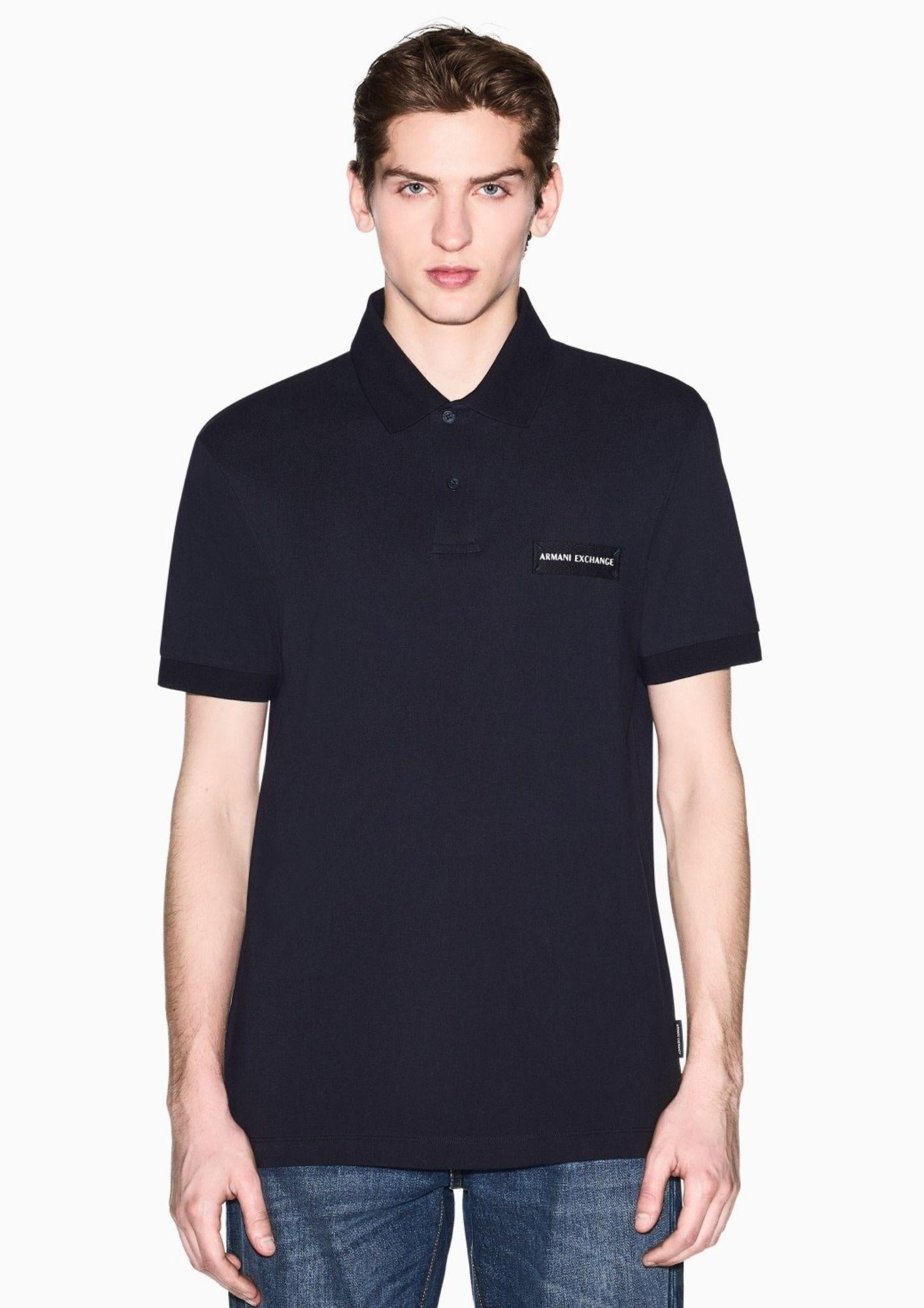 Armani Exchange Polo Uomo Blu Navy XM002390 AF13026 UB101 ARMANI EXCHANGE