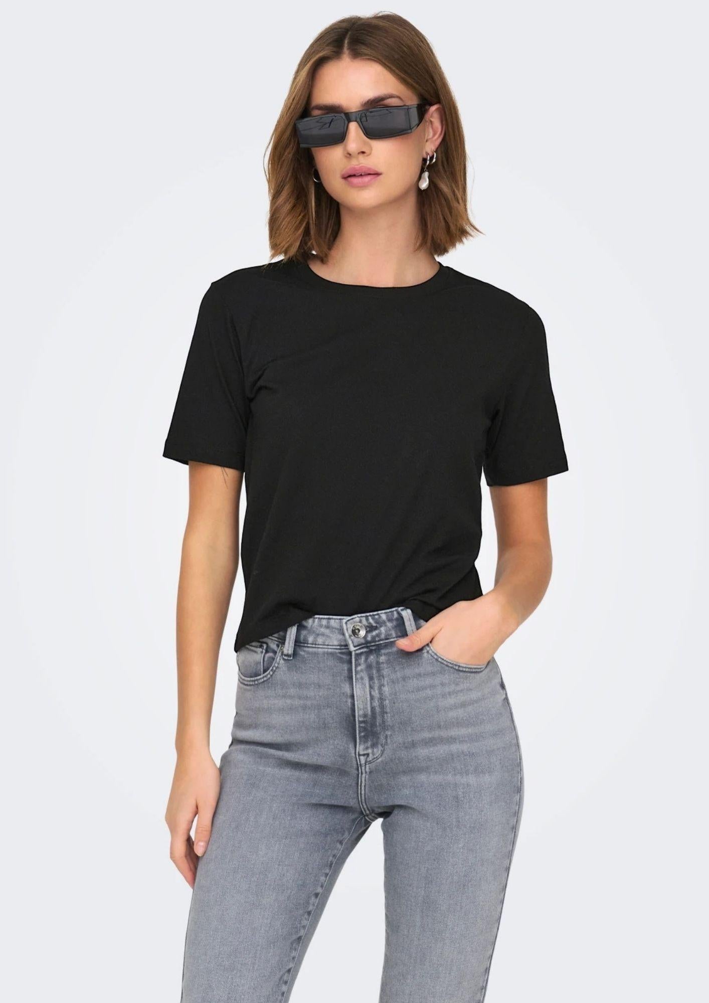 Jacqueline De Yong T-Shirt Donna Rex Nera 15344612 Black JACQUELINE DE YONG