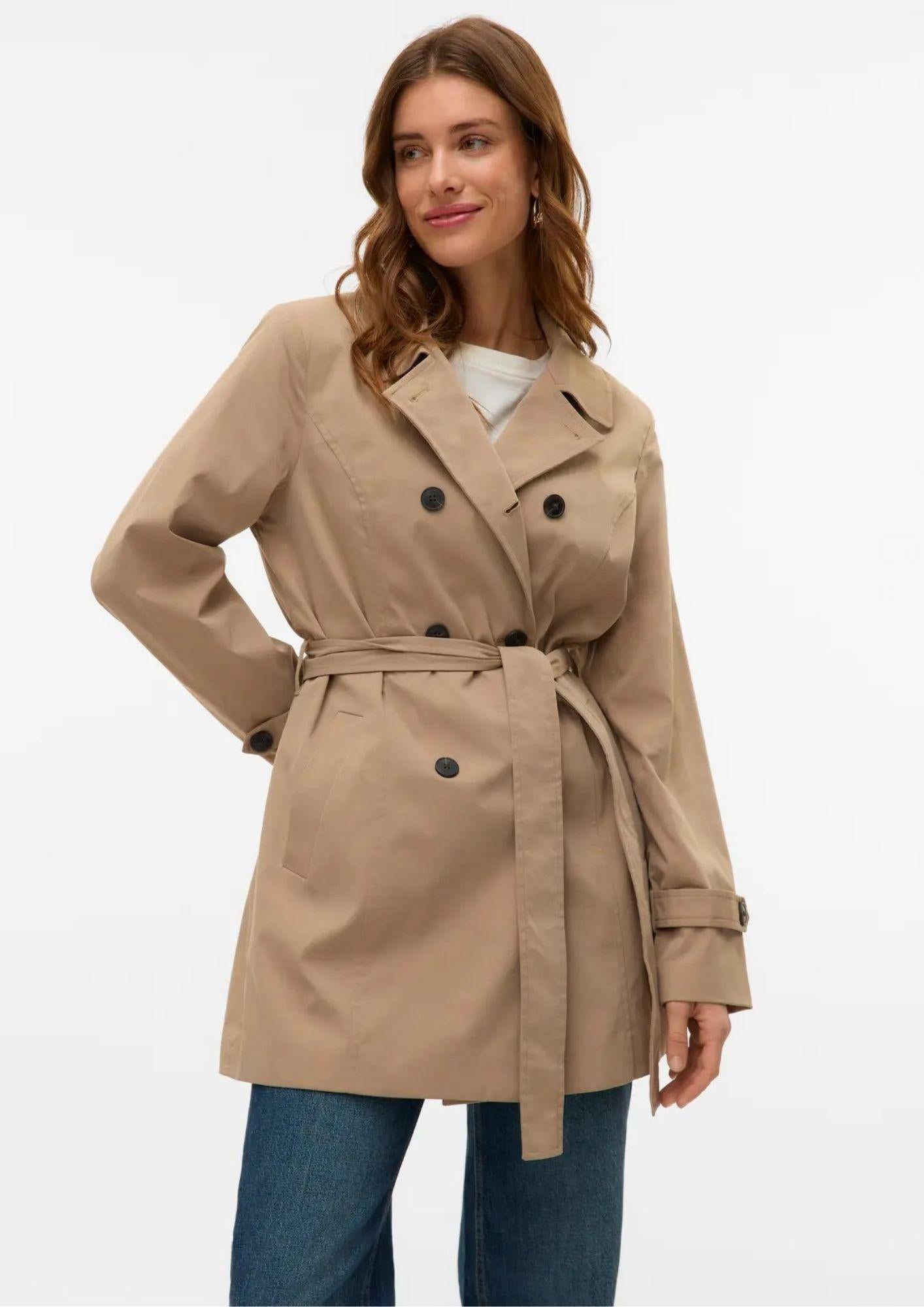 Vero Moda Trench Donna Chelsea Marrone 10329343 Silver Mink VERO MODA