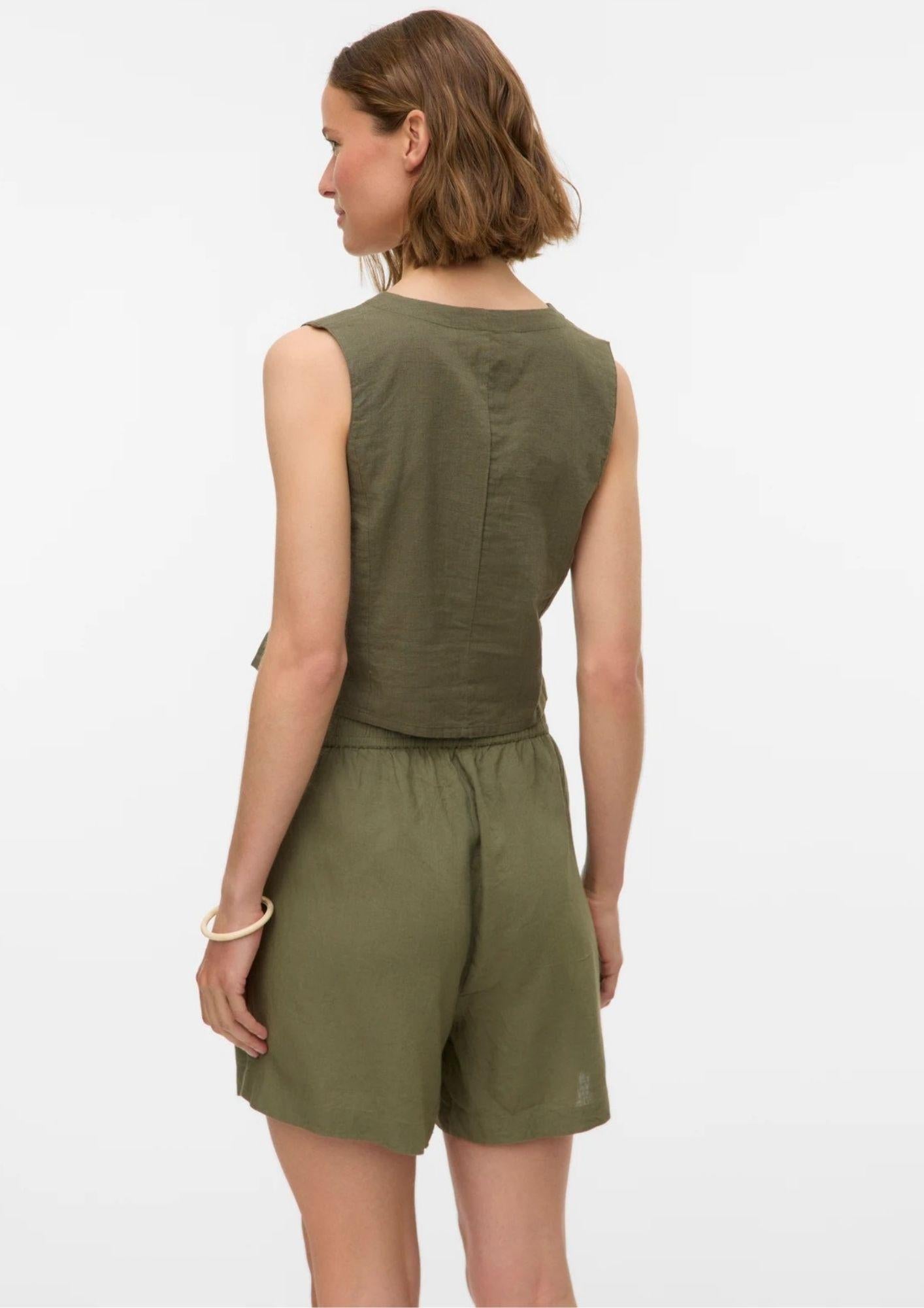 Vero Moda Top Donna Caia Verde 10333795 Deep Lichen Green VERO MODA