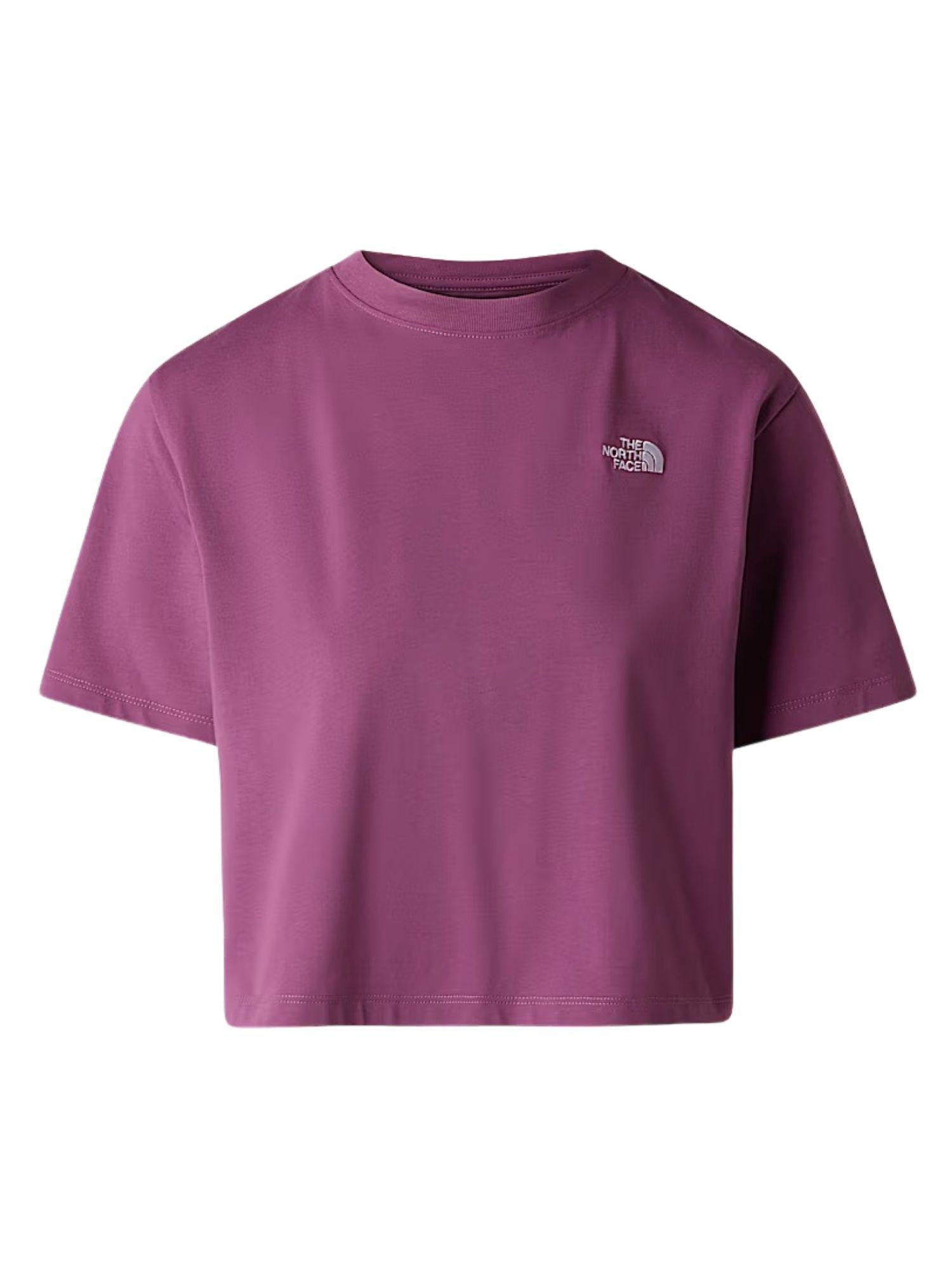 The North Face T-Shirt Donna Chroma Purple Evolution Simple Dome Cropped Relaxed NF0A8FDH G4Y THE NORTH FACE