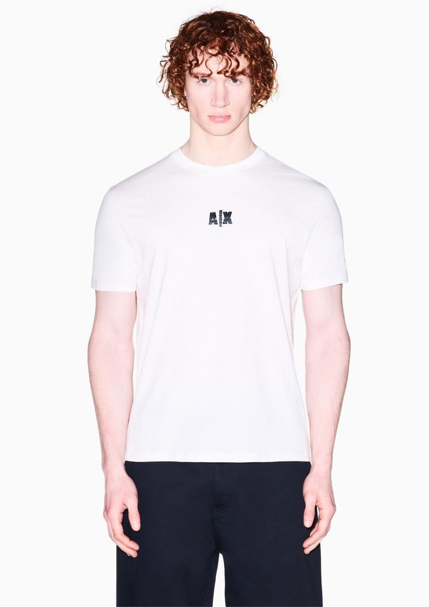 Armani Exchange T-Shirt Uomo Bianco Crema XM002509 AF10358 U1074 ARMANI EXCHANGE