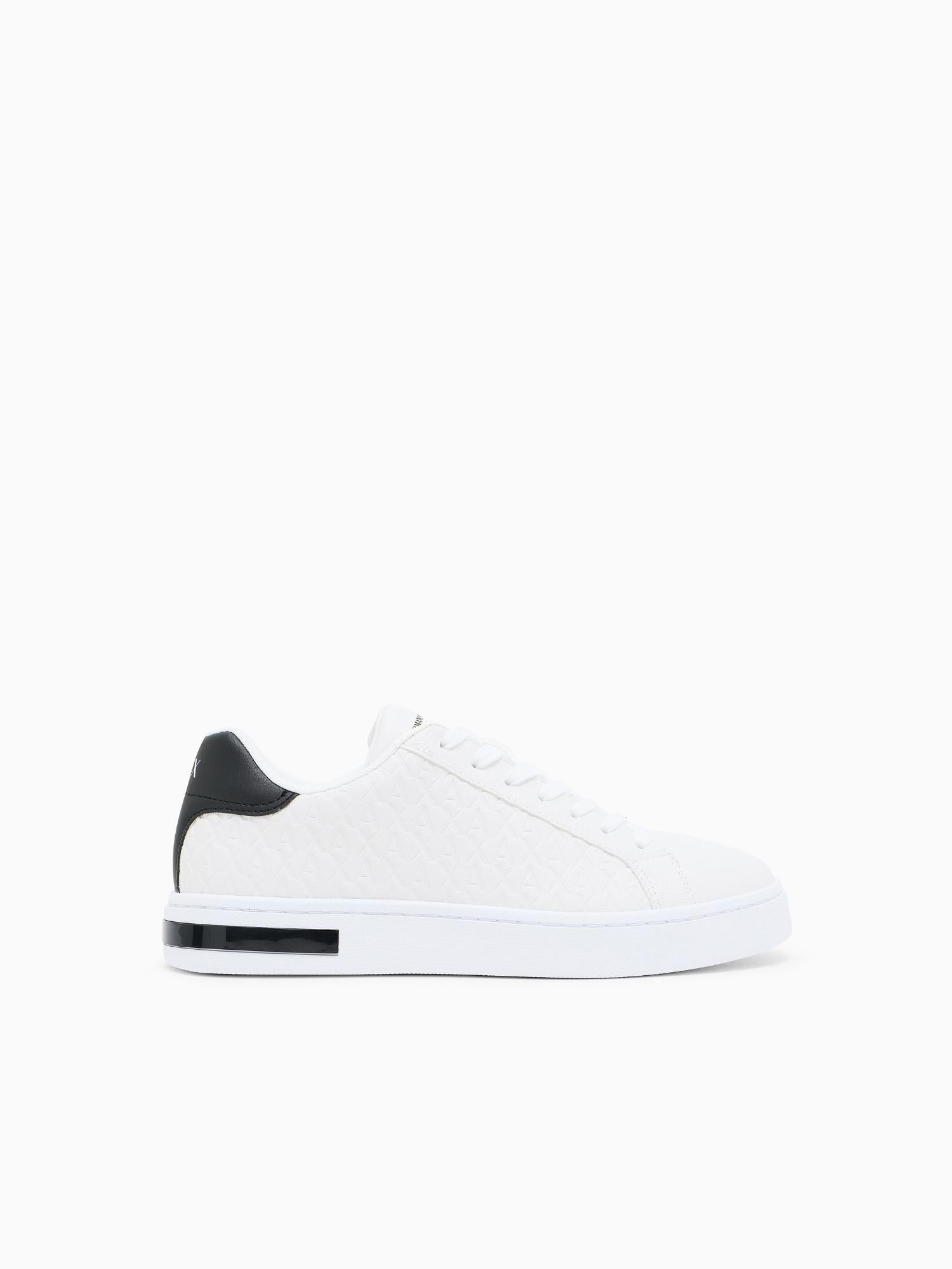 Armani Exchange Scarpe da ginnastica con lacci e logo in rilievo allover Uomo Bianco XM000140 AF11916 M0028 ARMANI EXCHANGE
