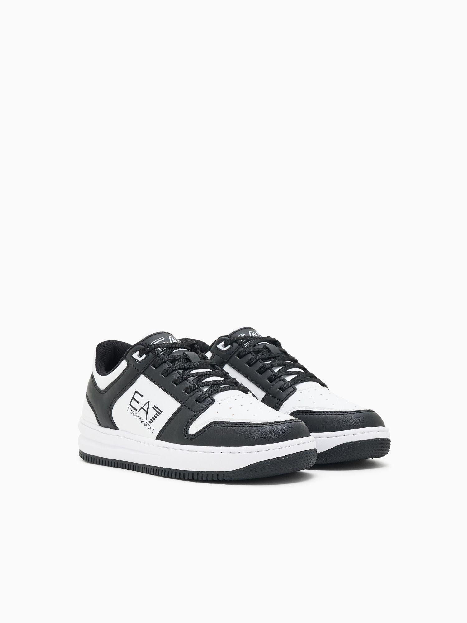 EA7 Emporio Armani Sneakers Uomo Slasher Nero Bianco 7X000345 AF11988 MC001 EA7 EMPORIO ARMANI