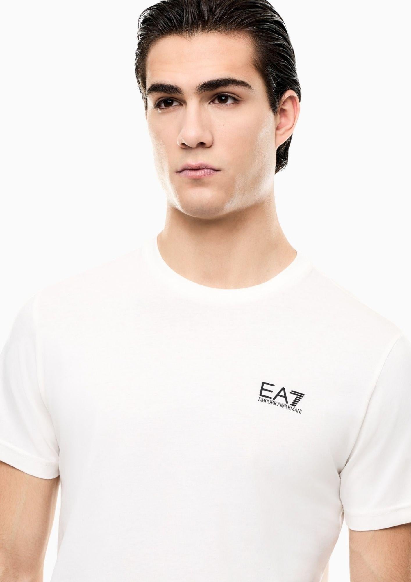 EA7 Emporio Armani T-Shirt Uomo Bianco Panna 8NPT25 PJVPZ U0004 EA7 EMPORIO ARMANI