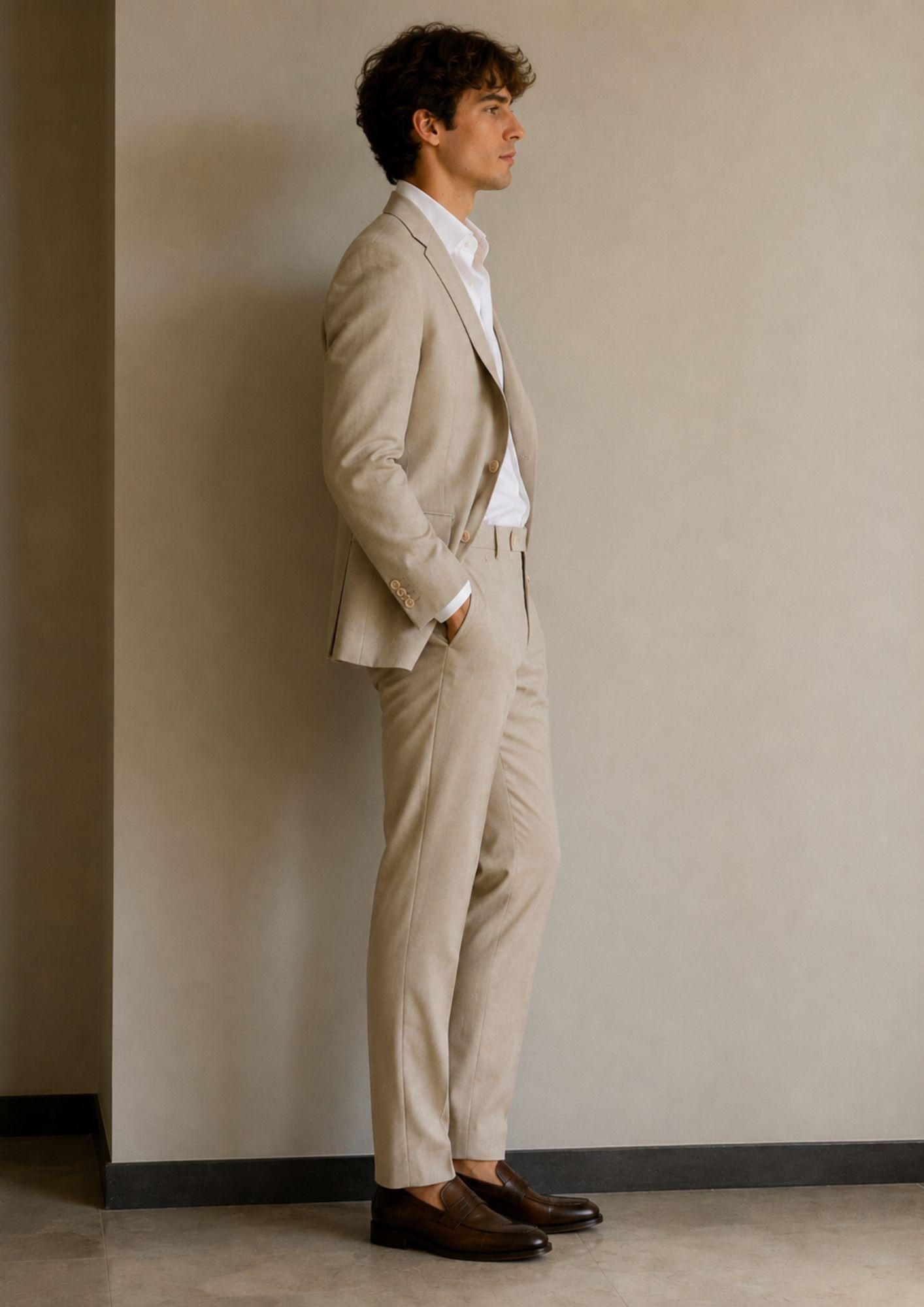 Sergio Cipriani Abito Uomo Grisaglia Beige GT-10132 10000344 SERGIO CIPRIANI
