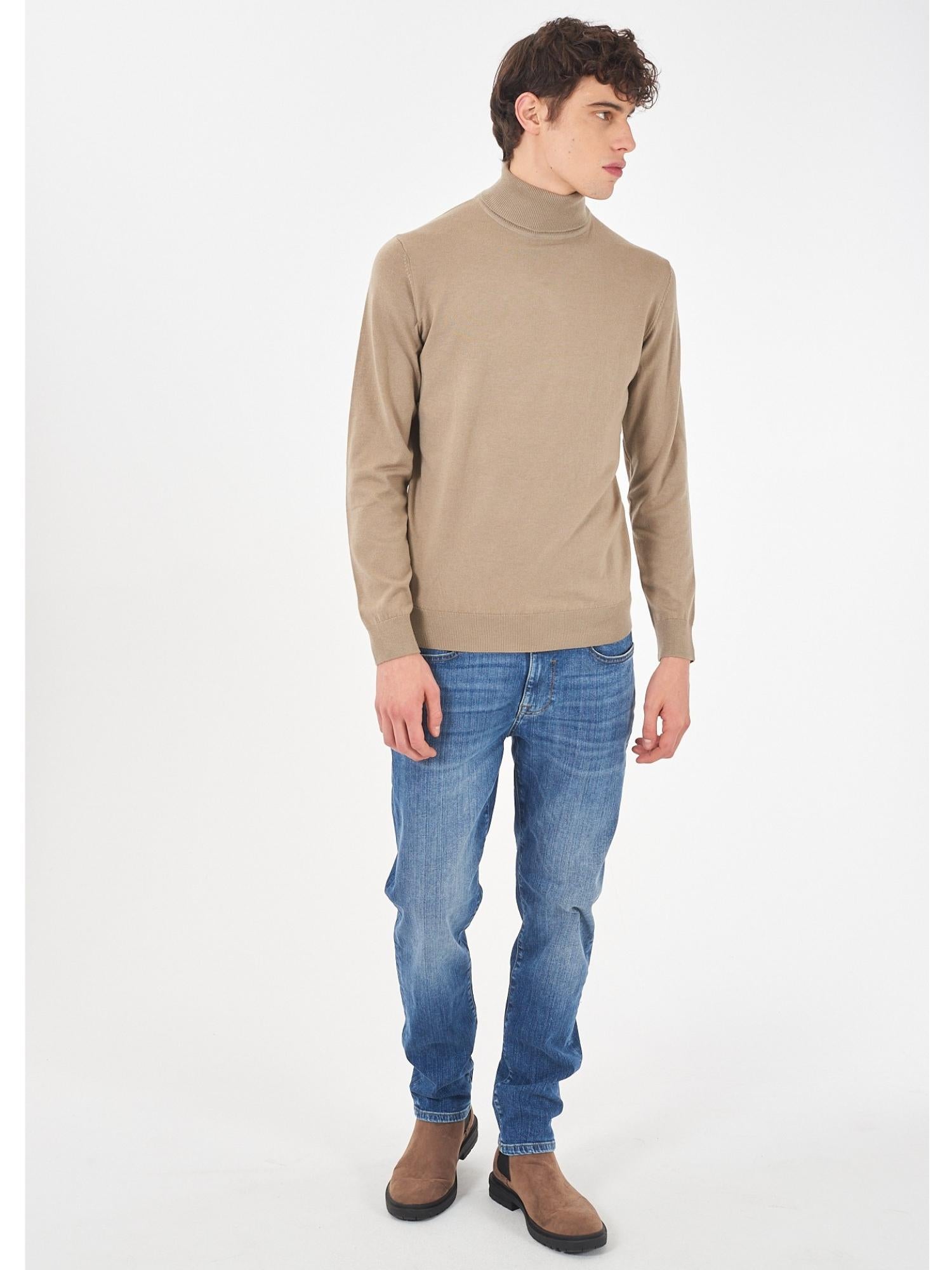 Yes Zee Maglia Dolcevita Uomo Fango M800 HL00 0298 YES ZEE