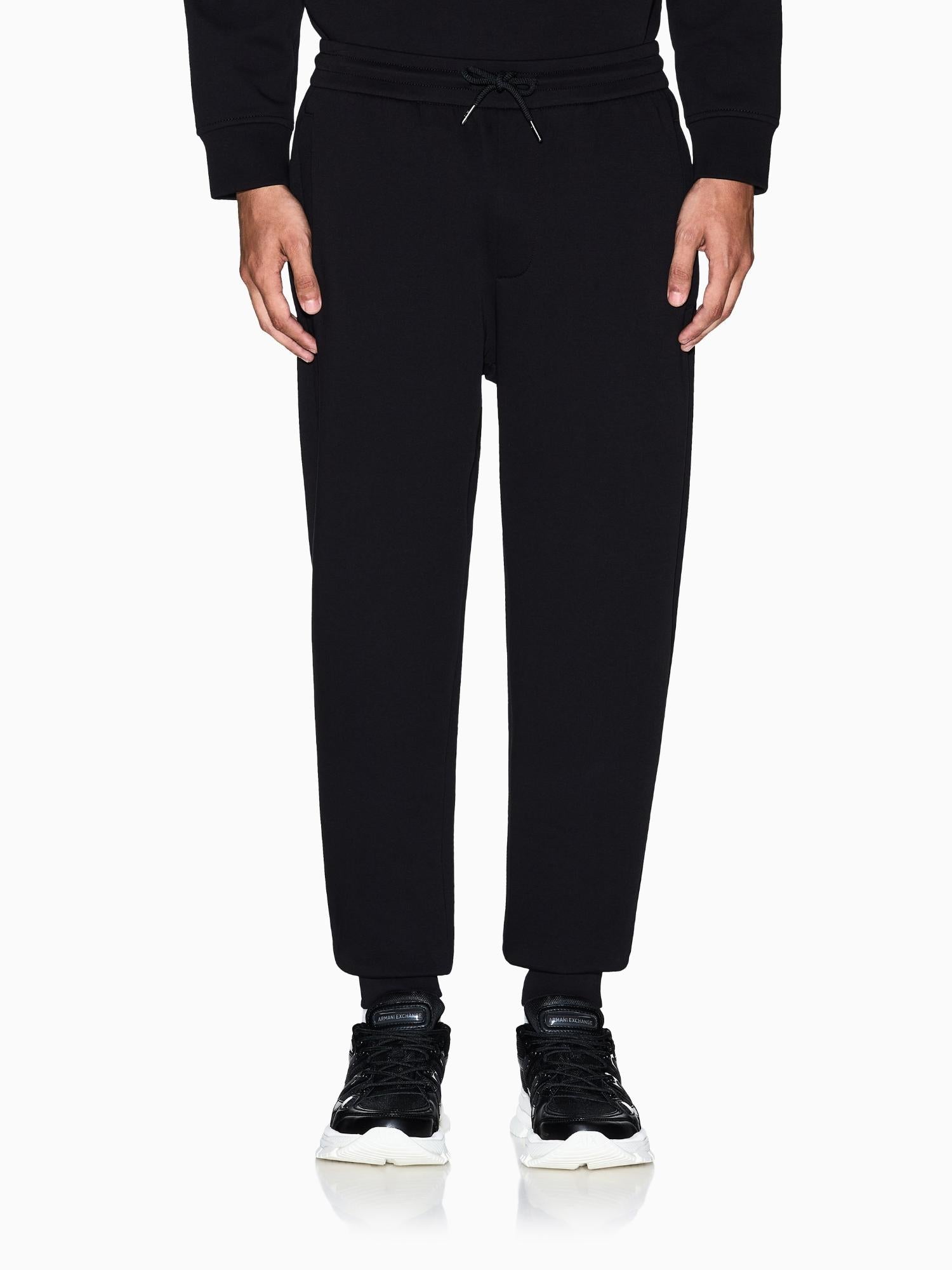 Armani Exchange Pantaloni Uomo jogger in cotone felpato Nero XM001886 AF10818 MC237 ARMANI EXCHANGE