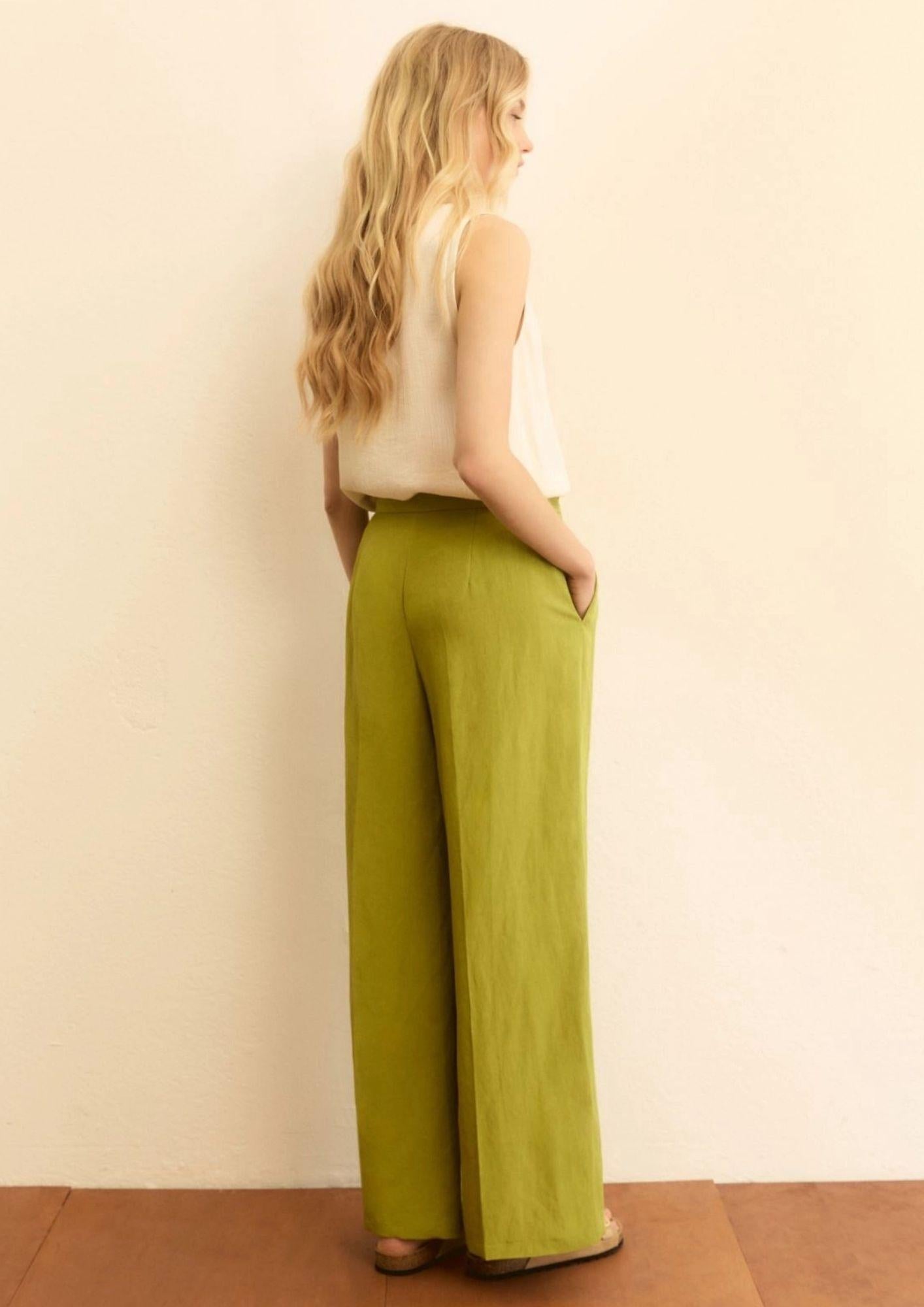 Emme Marella Pantalone Donna Emmpera Verde Mela 2615131102200 009 EMME MARELLA