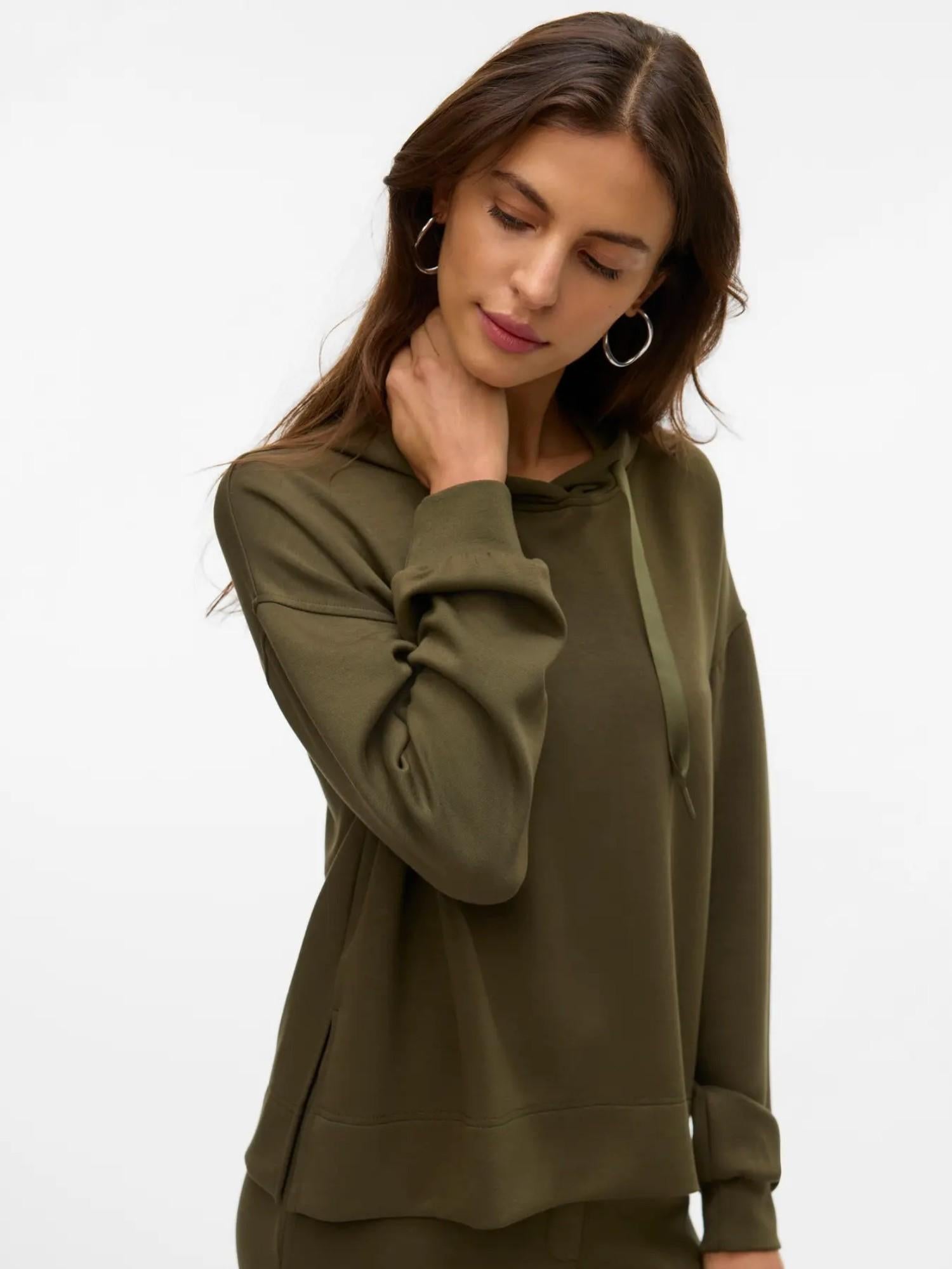 Vero Moda Felpa Con Cappuccio Donna Hali Grape Leaf 10331783 Grape Leaf VERO MODA