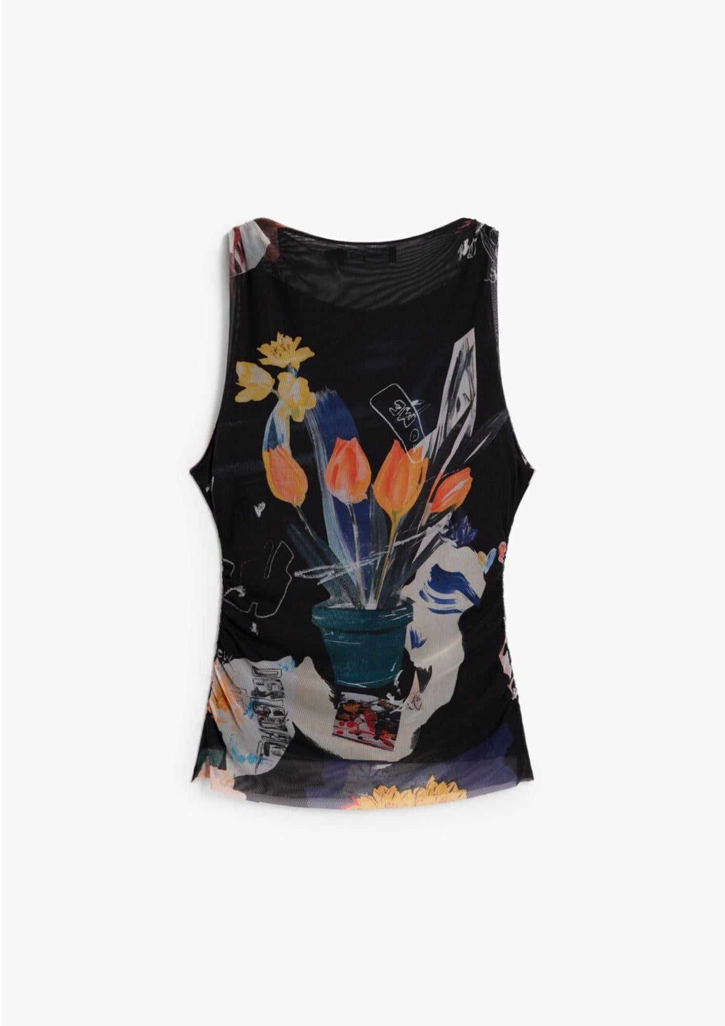 Desigiual T-Shirt Donna Bruselas Nera 26SWTK14 2000 DESIGUAL