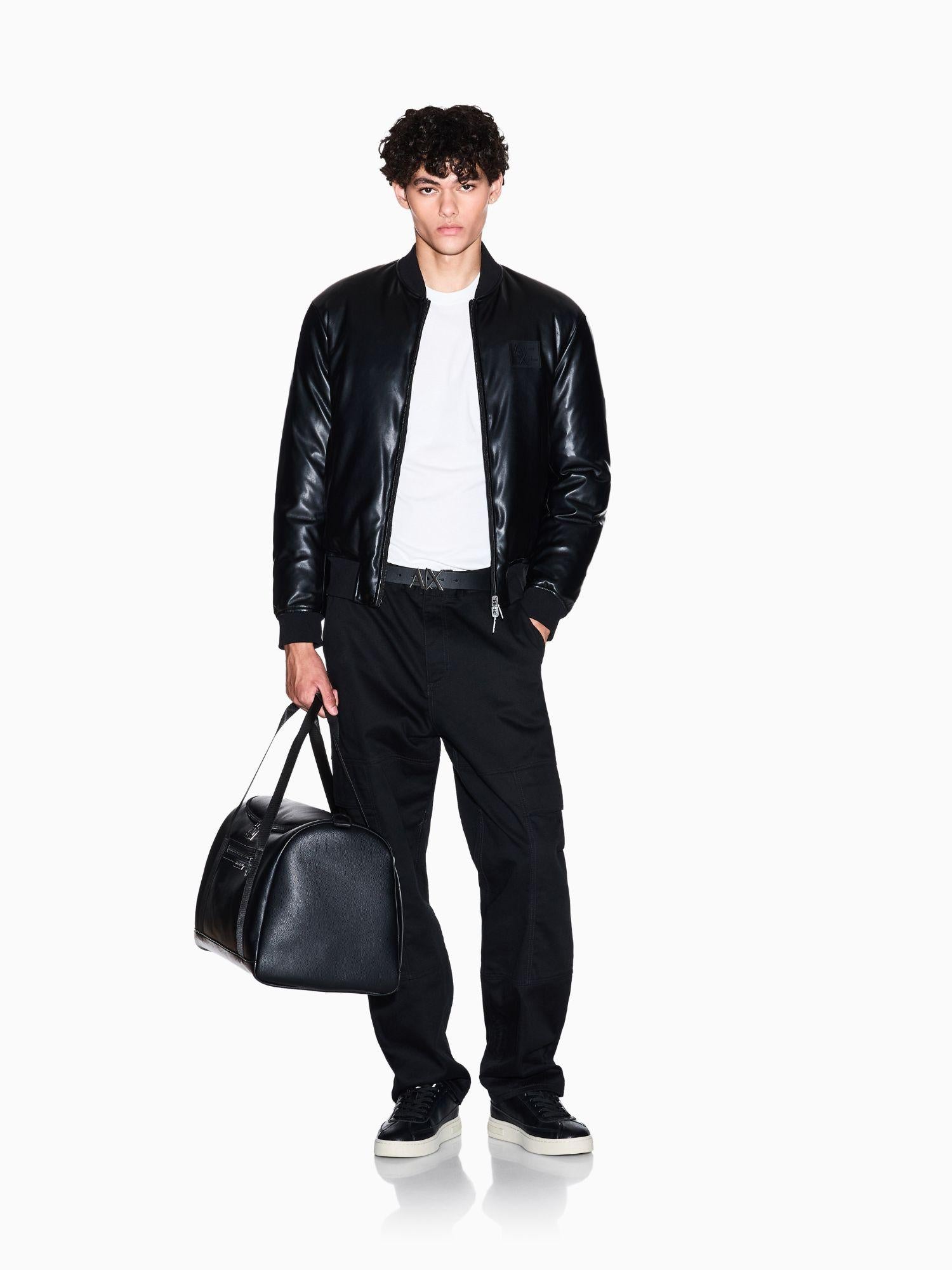 Armani Exchange T-Shirt Uomo Regular Fit con Patch Bianco XM001456 AF10358 U0009 ARMANI EXCHANGE