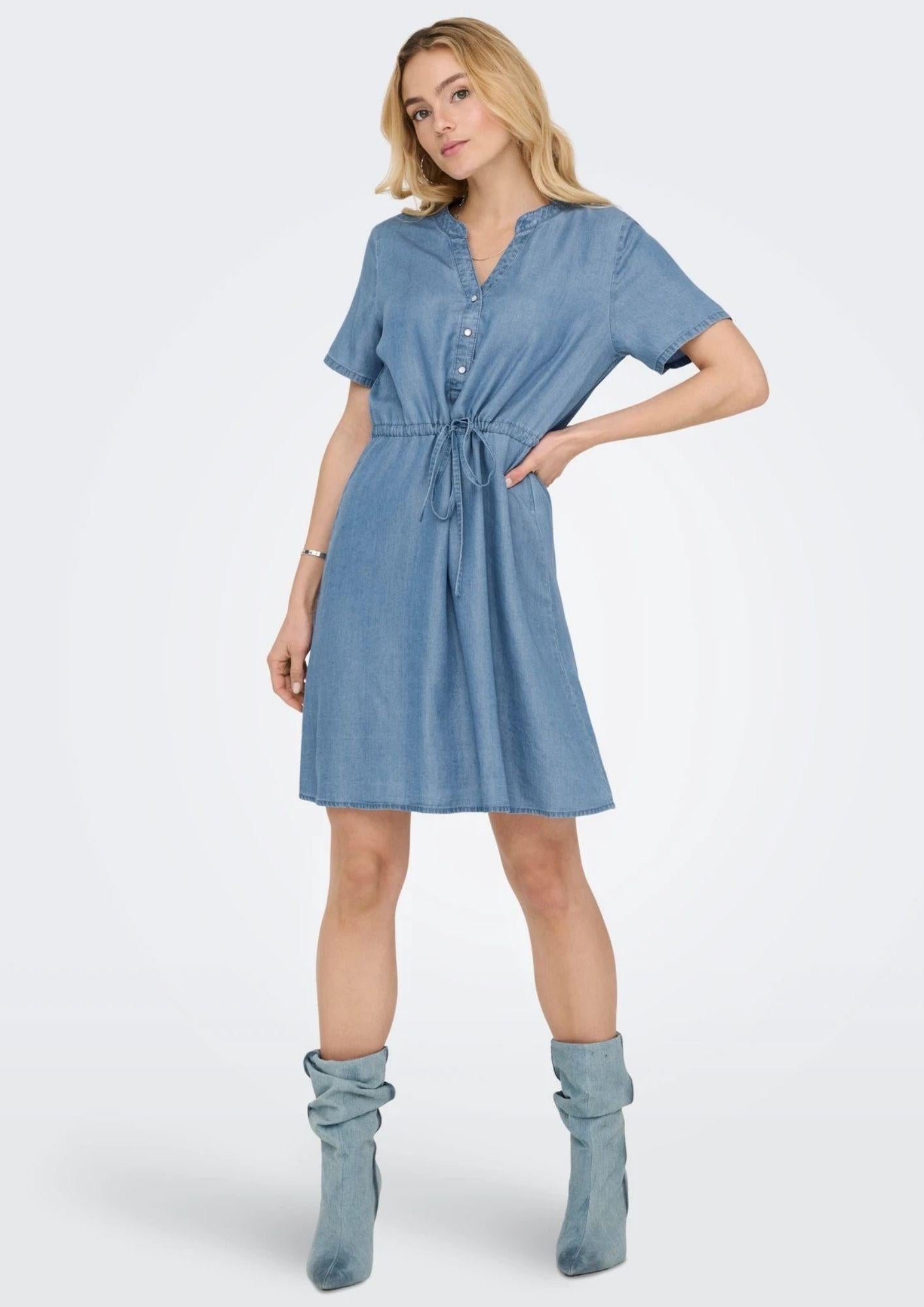 Jacqueline De Yong Vestito Donna Jasper Blu Denim Medio 15366472 Medium Blue Denim JACQUELINE DE YONG