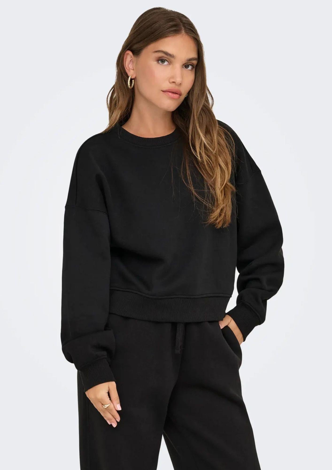 Only Felpa Donna Best Nero 15338727 Black ONLY