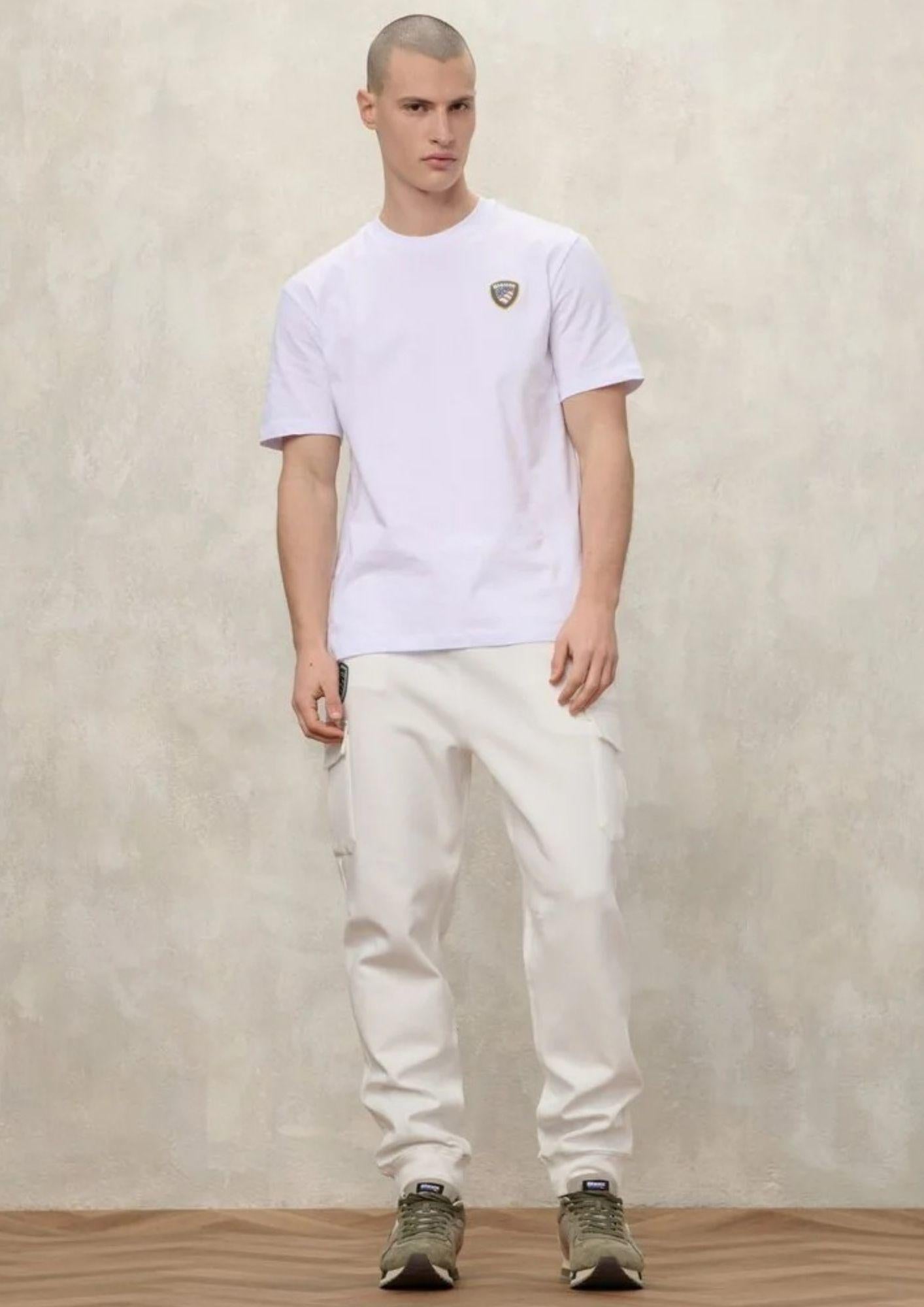 Blauer T-Shirt Uomo Faxon Bianco BLUH02284 7480 100 BLAUER