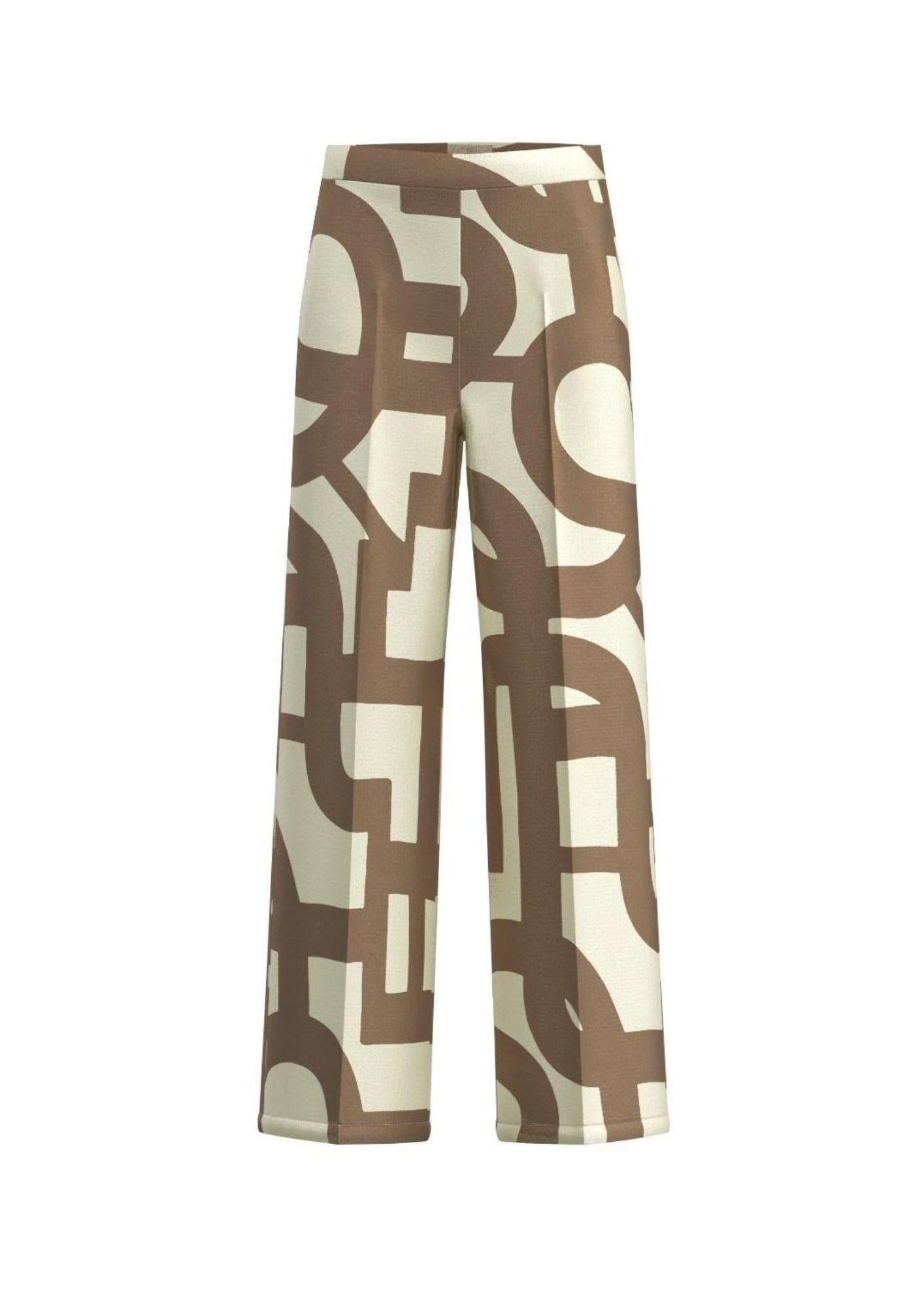 Emme Marella Pantalone Donna Emmalbero Tortora Geometrico 2615131152200 006 EMME MARELLA