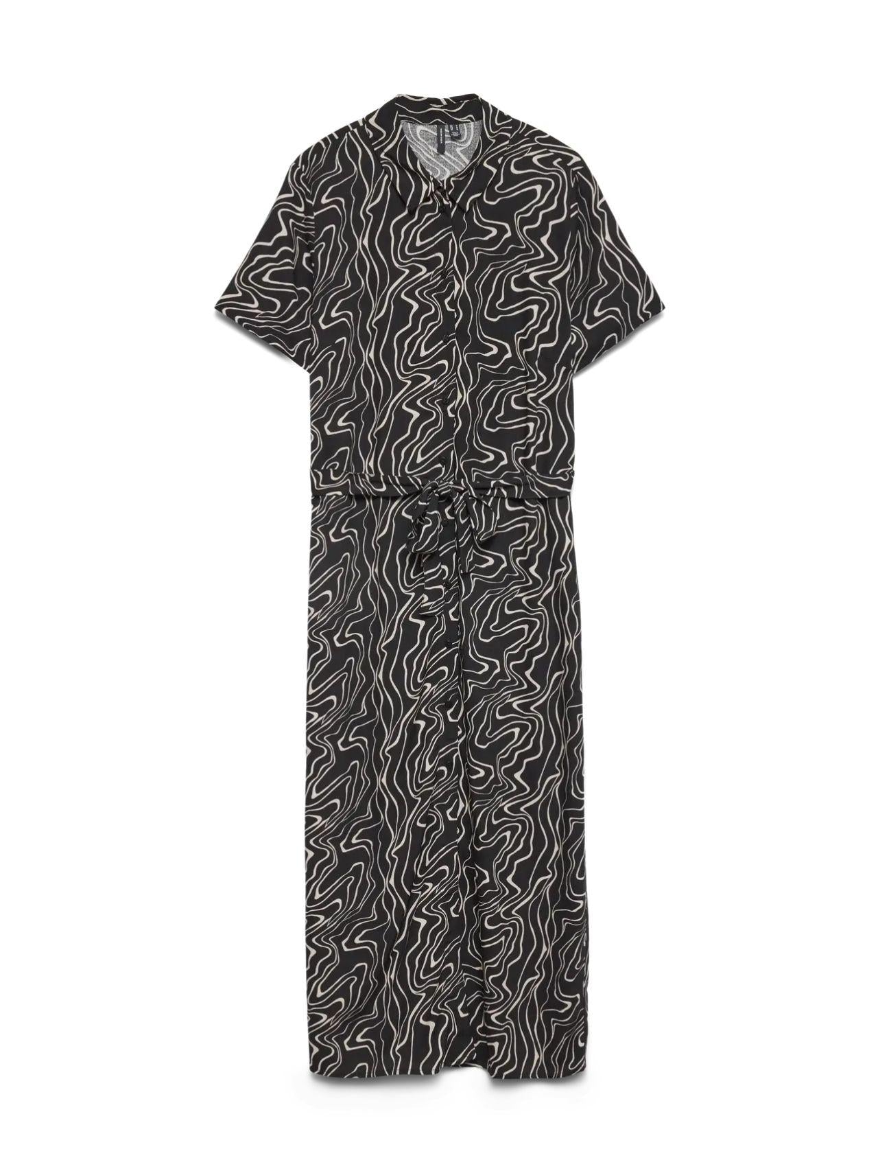 Vero Moda Abito Donna Easy Nero Fantasia Dana 10297365 Black Dana VERO MODA