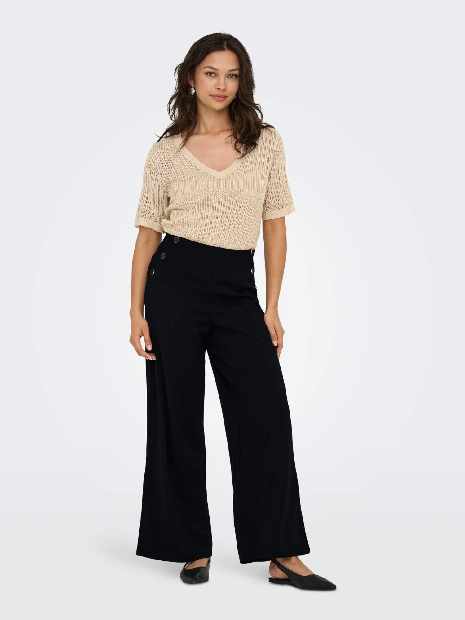 Jacqueline De Yong Pantaloni Donna Nero Jdygeggo 15343979 Black JACQUELINE DE YONG